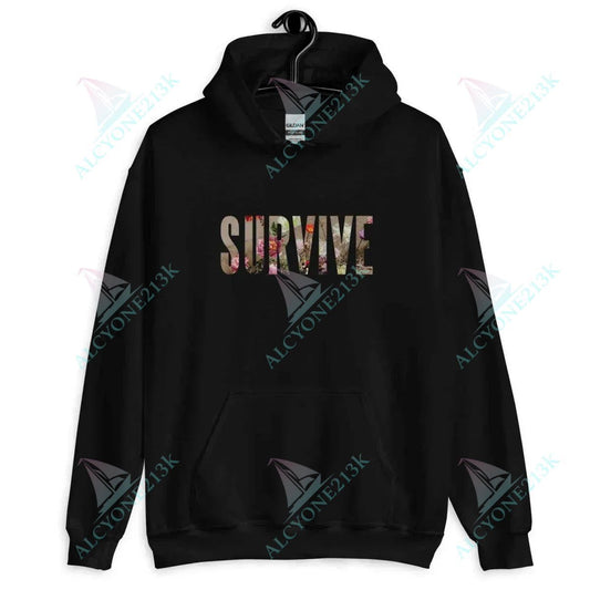 Alcyone213k Lewis Capaldi "Survive" Lyrics Hoodie | Alcyone213k Black Unisex Black