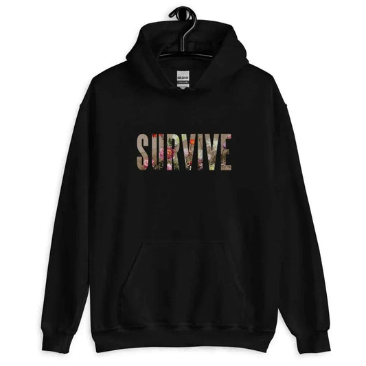 Lewis Capaldi "Survive" Lyrics Hoodie | Alcyone213k Black Unisex alcyone213k