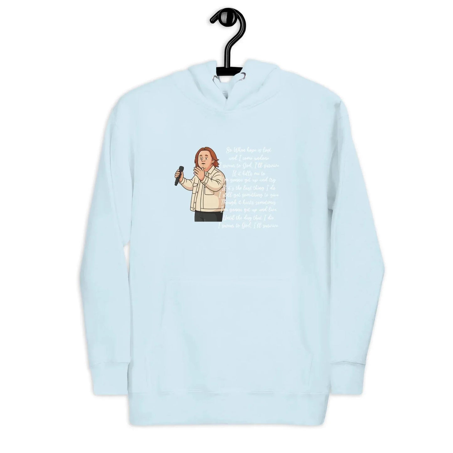 Lewis Capaldi "Survive" Lyrics Hoodie – Unisex Cotton Blend Fan Merch alcyone213k