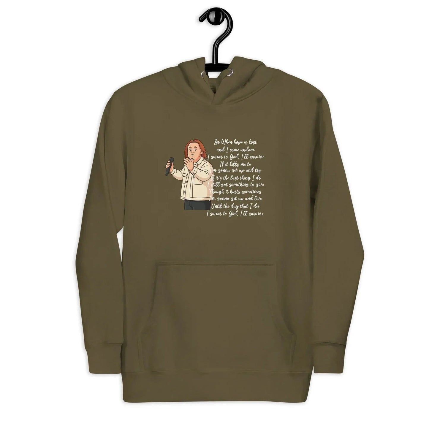 Lewis Capaldi "Survive" Lyrics Hoodie – Unisex Cotton Blend Fan Merch alcyone213k