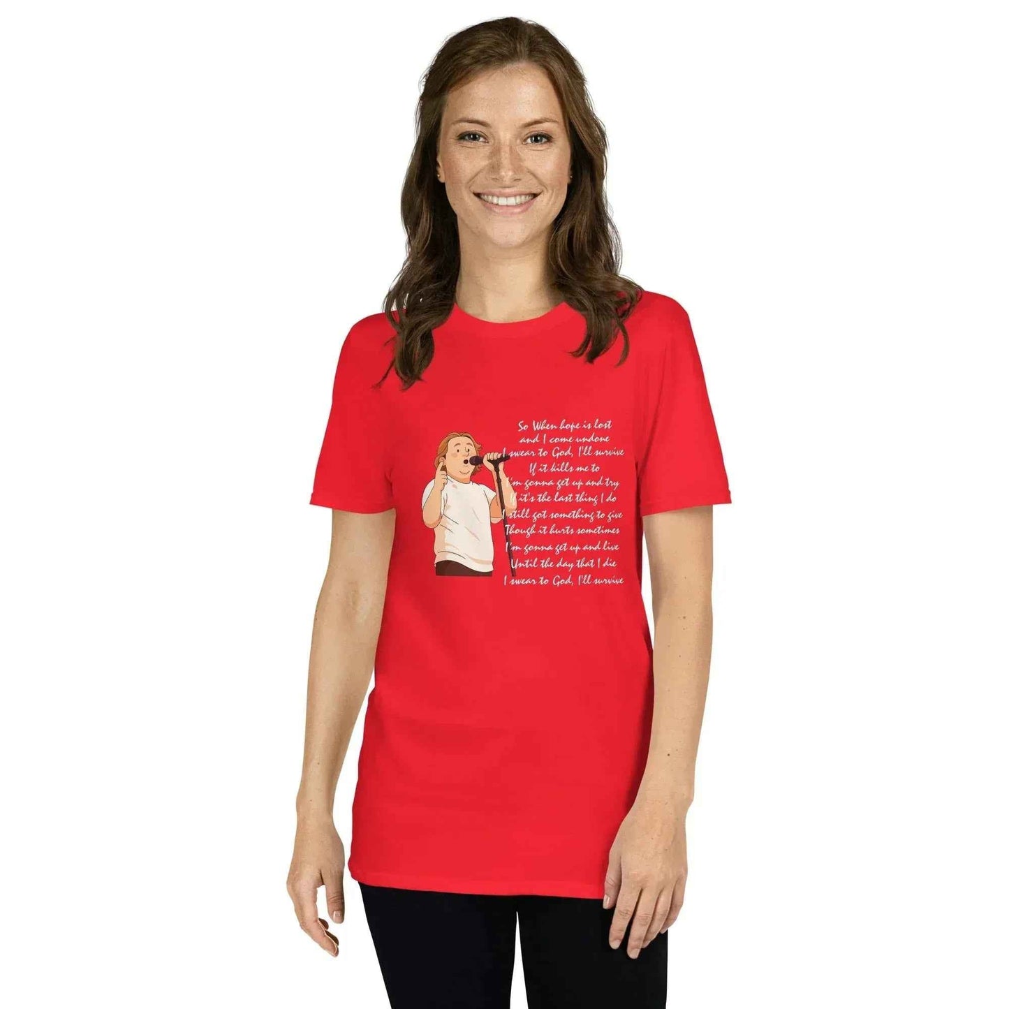 Lewis Capaldi Survive Lyrics Shirt - Unisex T-Shirt for Music Lovers, Soft & Comfortable alcyone213k