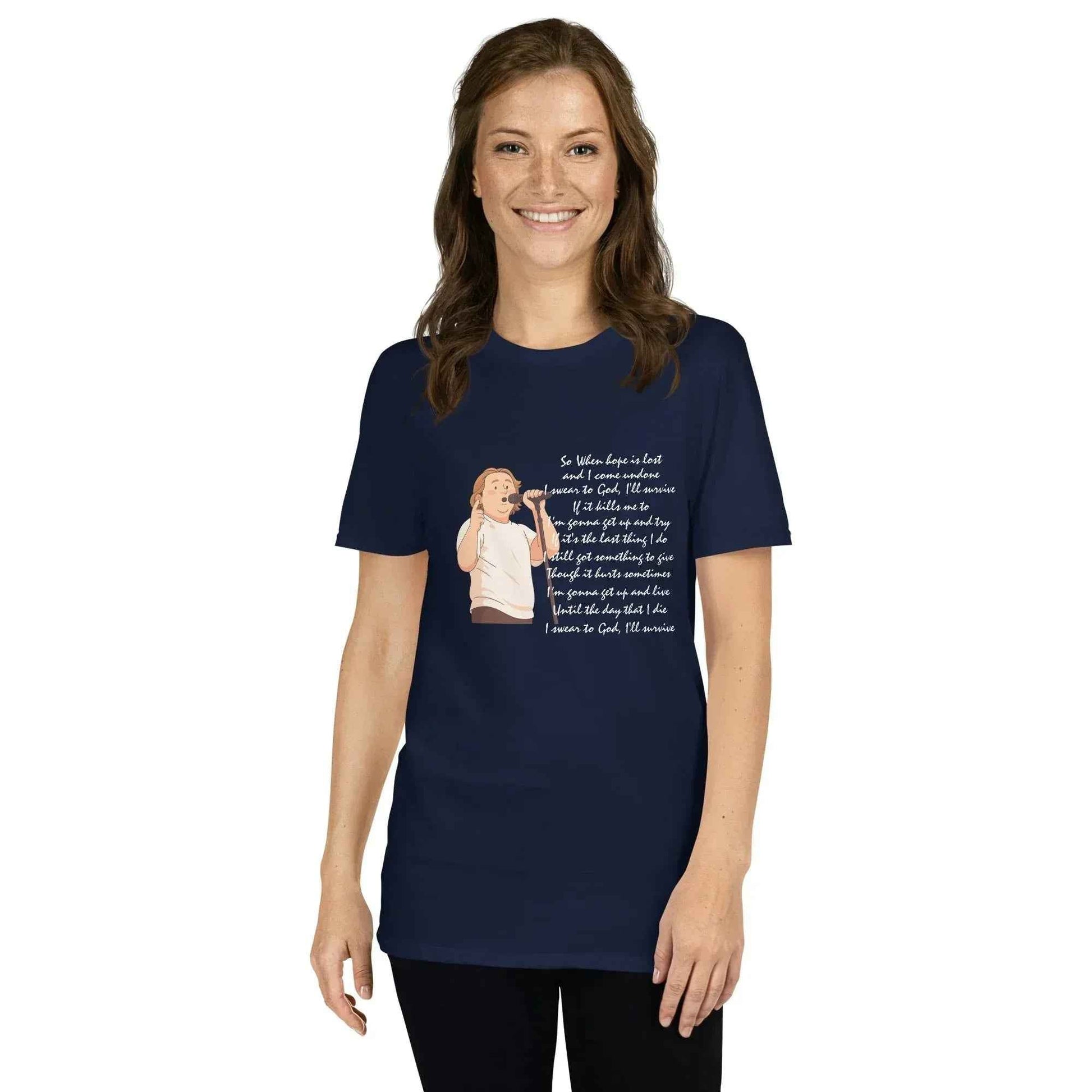 Lewis Capaldi Survive Lyrics Shirt - Unisex T-Shirt for Music Lovers, Soft & Comfortable alcyone213k