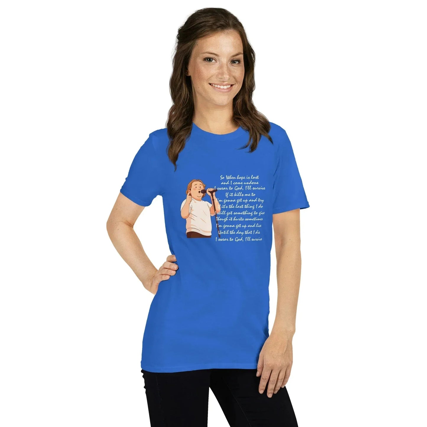 Lewis Capaldi Survive Lyrics Shirt - Unisex T-Shirt for Music Lovers, Soft & Comfortable alcyone213k