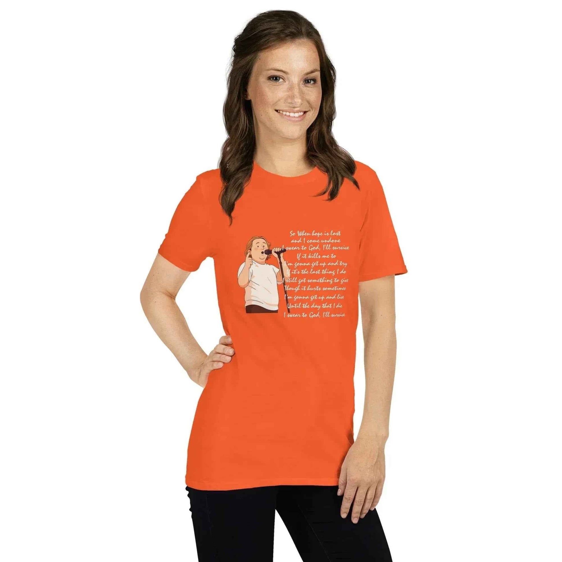 Lewis Capaldi Survive Lyrics Shirt - Unisex T-Shirt for Music Lovers, Soft & Comfortable alcyone213k