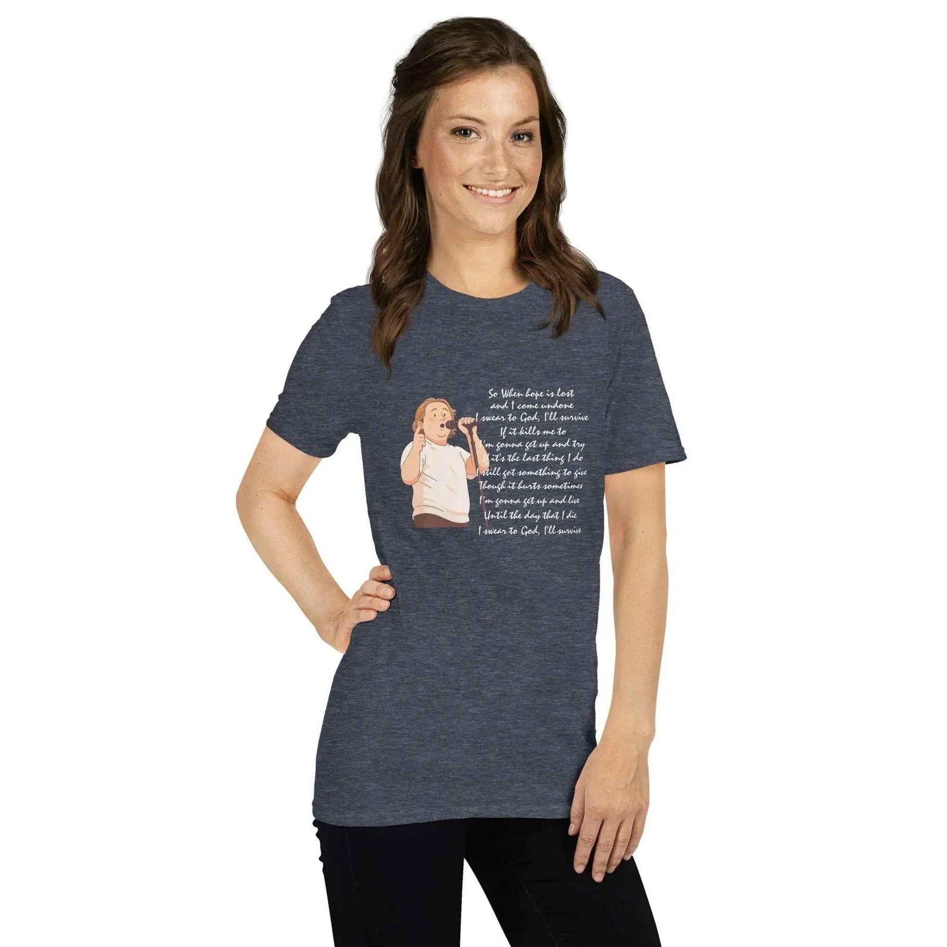 Lewis Capaldi Survive Lyrics Shirt - Unisex T-Shirt for Music Lovers, Soft & Comfortable alcyone213k