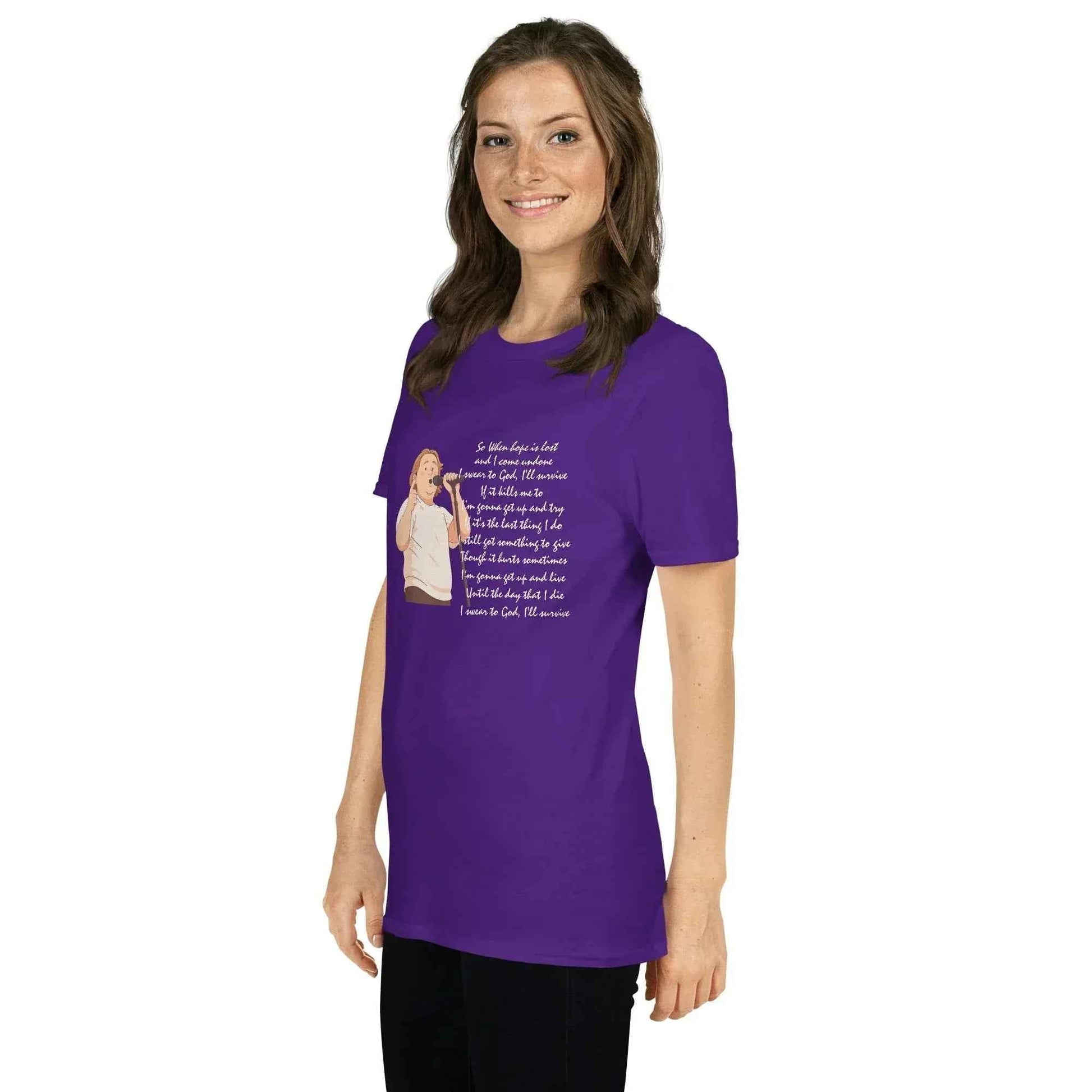 Lewis Capaldi Survive Lyrics Shirt - Unisex T-Shirt for Music Lovers, Soft & Comfortable alcyone213k