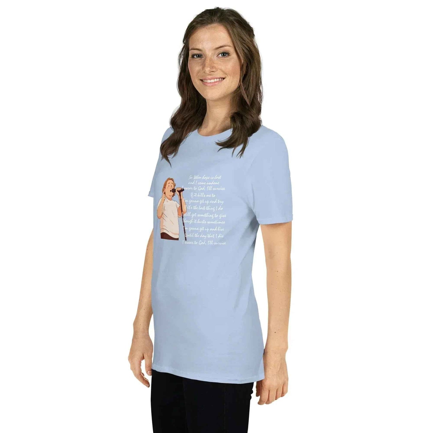 Lewis Capaldi Survive Lyrics Shirt - Unisex T-Shirt for Music Lovers, Soft & Comfortable alcyone213k