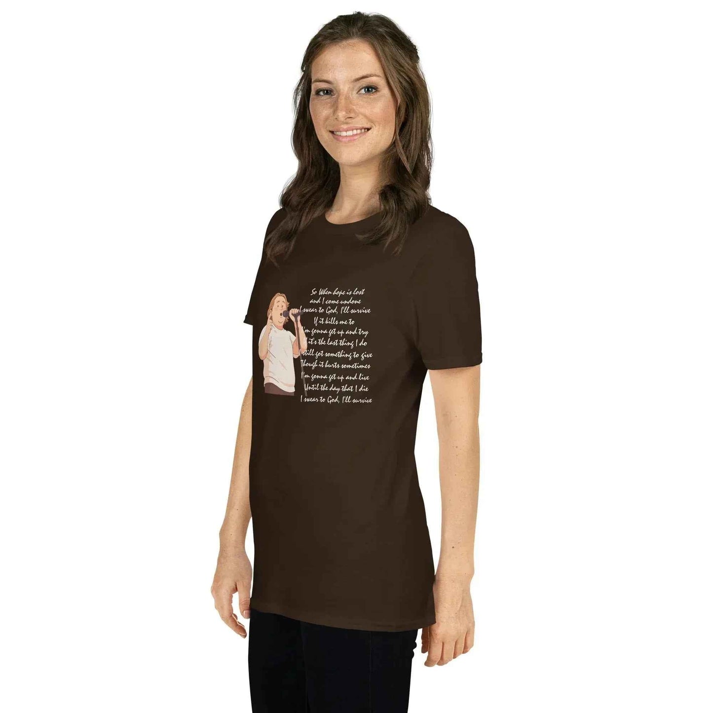 Lewis Capaldi Survive Lyrics Shirt - Unisex T-Shirt for Music Lovers, Soft & Comfortable alcyone213k