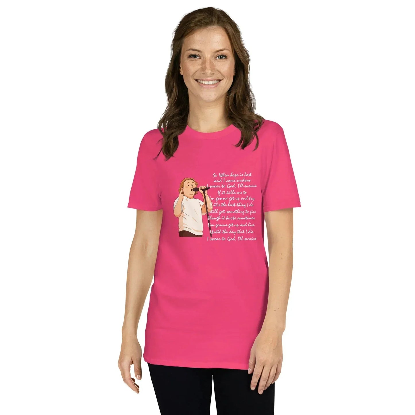 Lewis Capaldi Survive Lyrics Shirt - Unisex T-Shirt for Music Lovers, Soft & Comfortable alcyone213k
