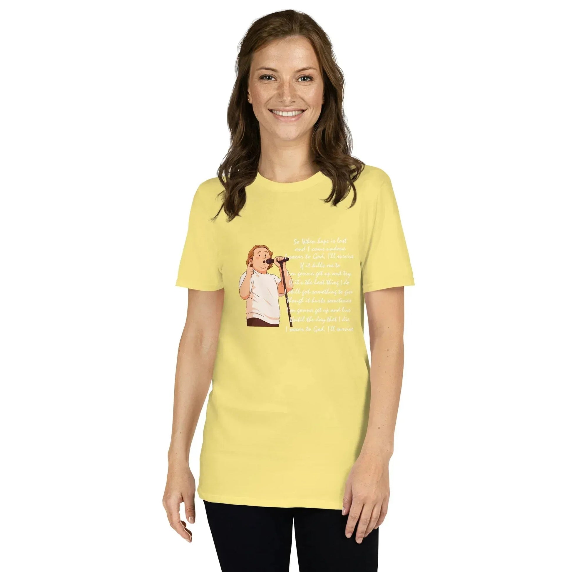 Lewis Capaldi Survive Lyrics Shirt - Unisex T-Shirt for Music Lovers, Soft & Comfortable alcyone213k