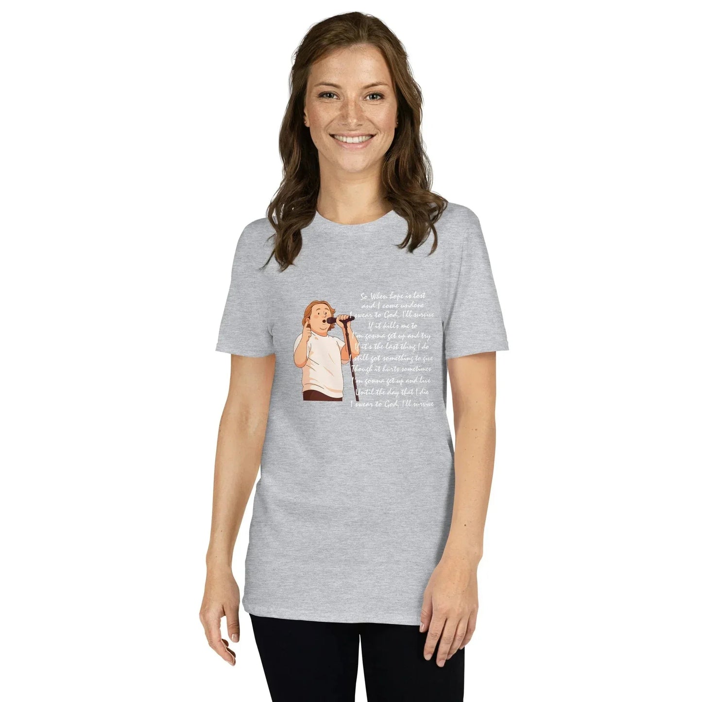 Lewis Capaldi Survive Lyrics Shirt - Unisex T-Shirt for Music Lovers, Soft & Comfortable alcyone213k