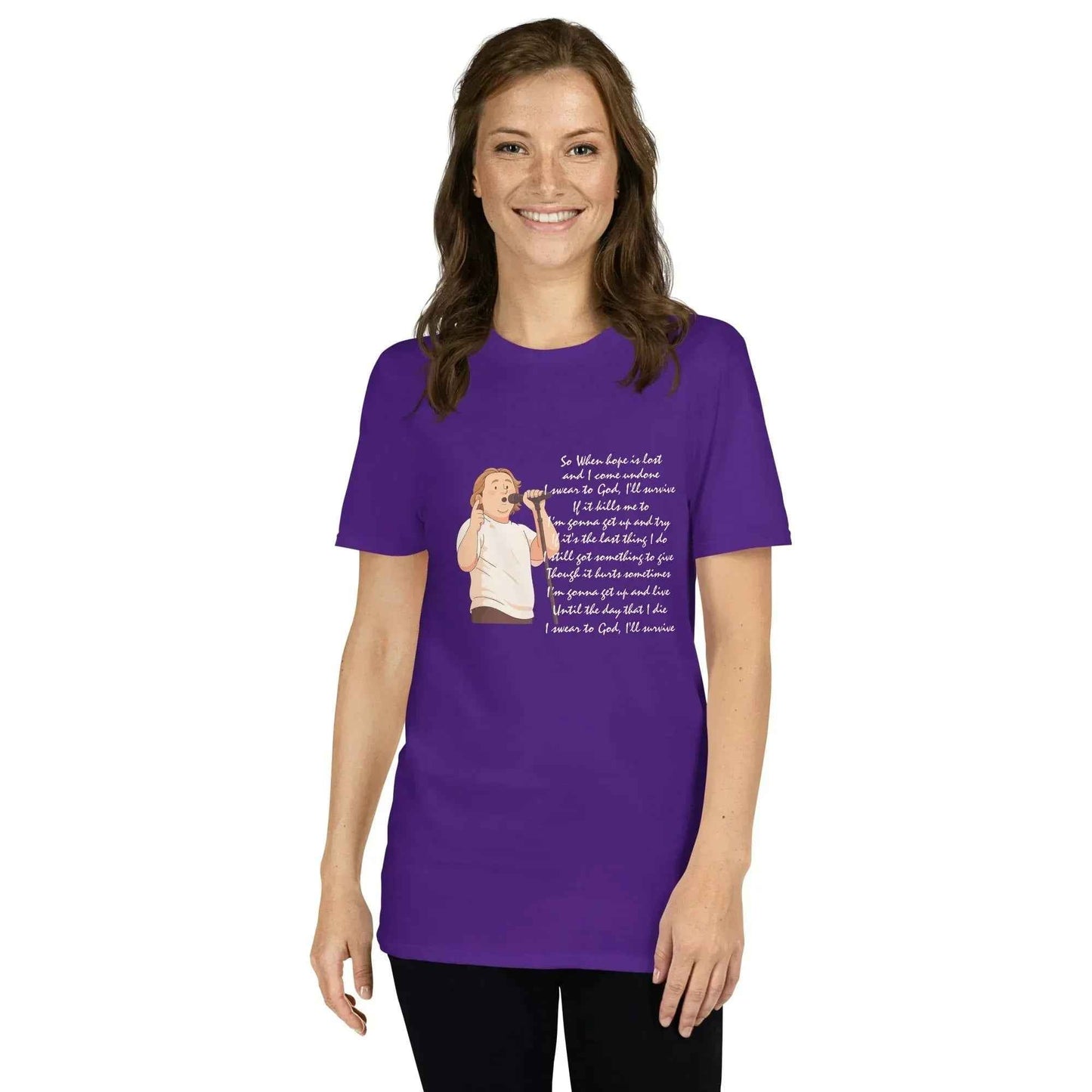 Lewis Capaldi Survive Lyrics Shirt - Unisex T-Shirt for Music Lovers, Soft & Comfortable alcyone213k