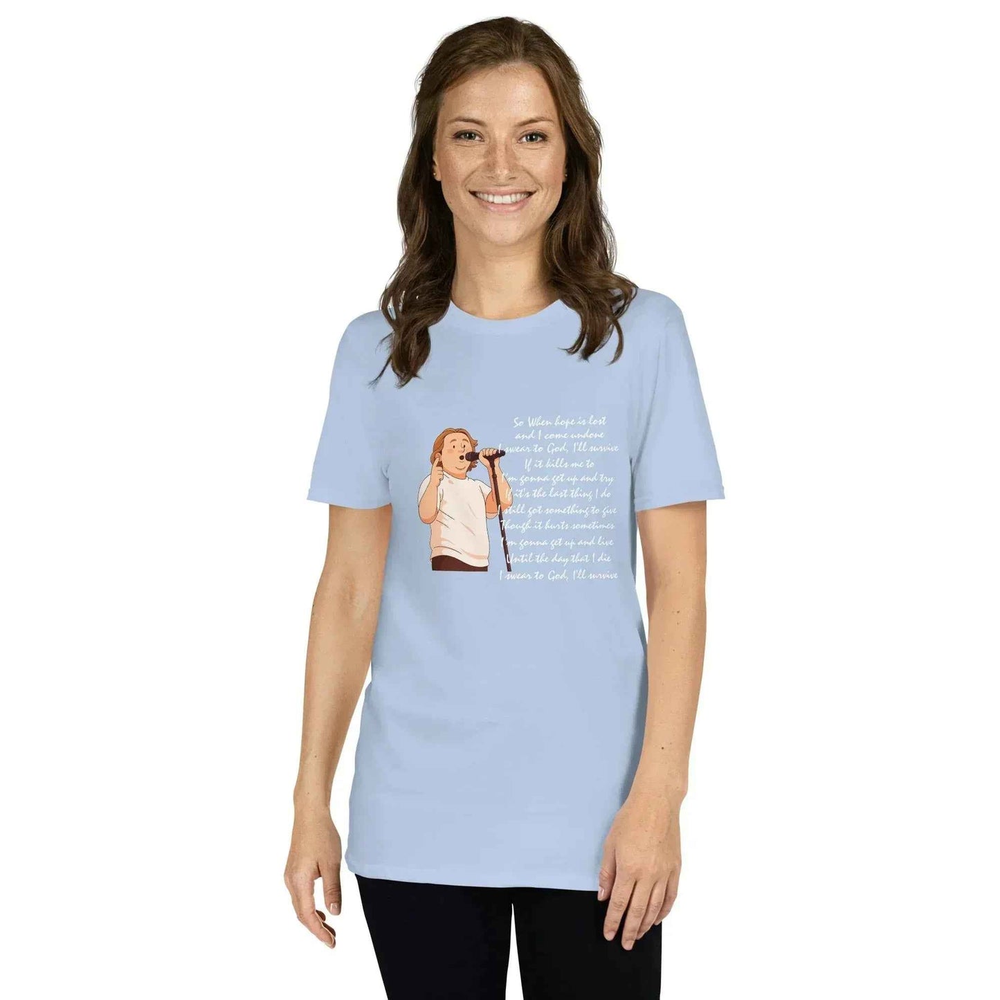 Lewis Capaldi Survive Lyrics Shirt - Unisex T-Shirt for Music Lovers, Soft & Comfortable alcyone213k