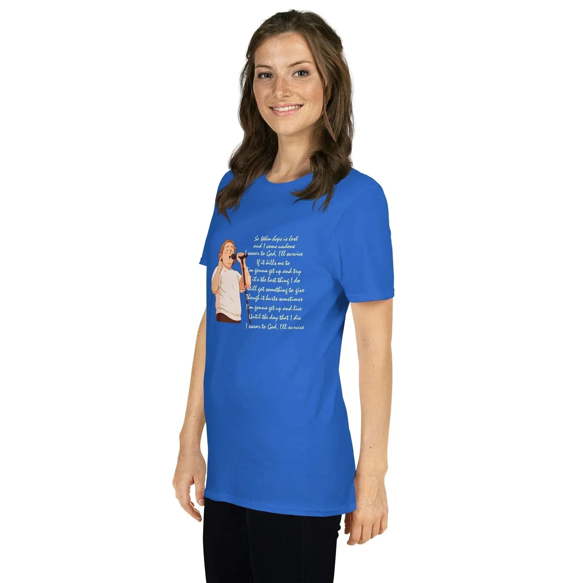 Lewis Capaldi Survive Lyrics Shirt - Unisex T-Shirt for Music Lovers, Soft & Comfortable alcyone213k