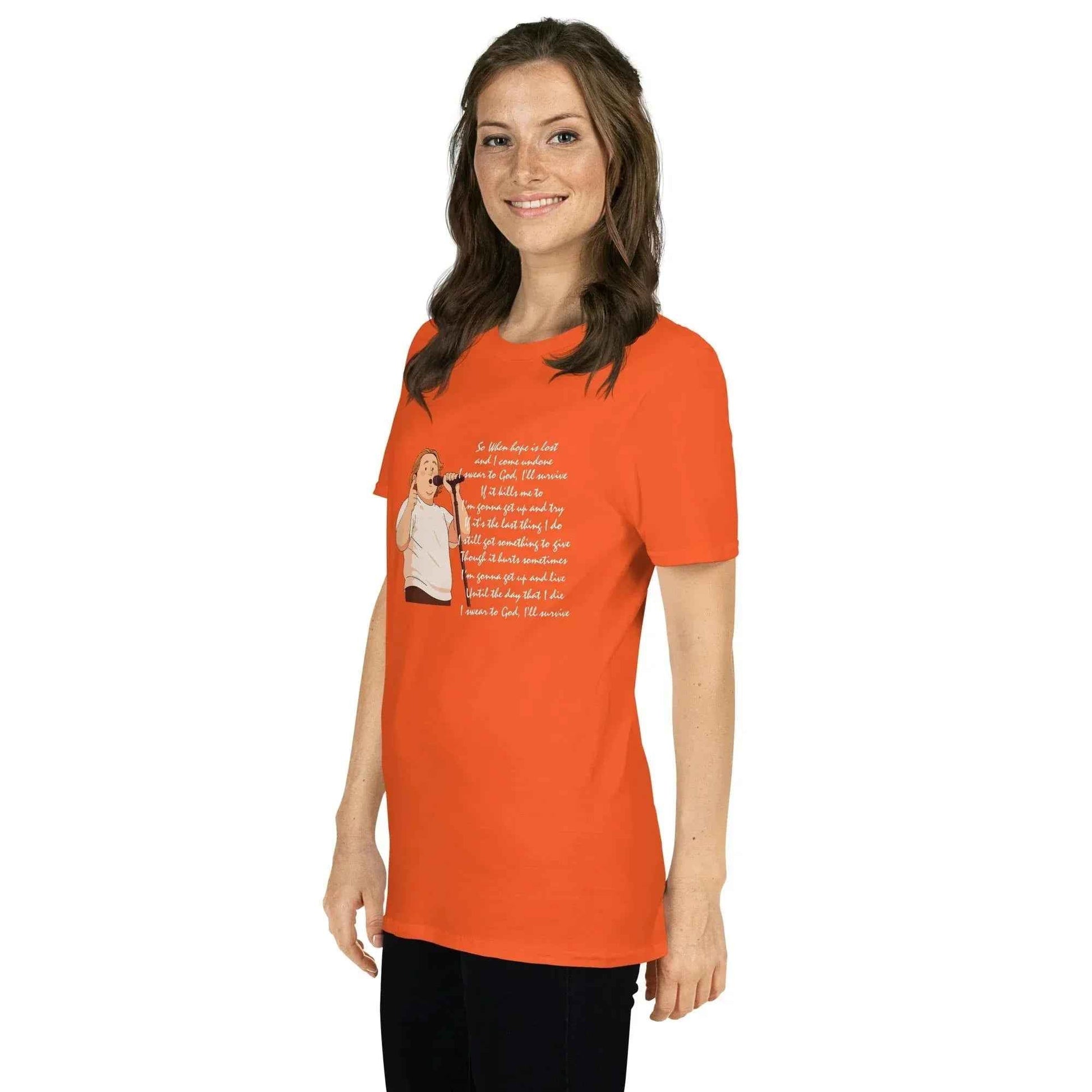 Lewis Capaldi Survive Lyrics Shirt - Unisex T-Shirt for Music Lovers, Soft & Comfortable alcyone213k