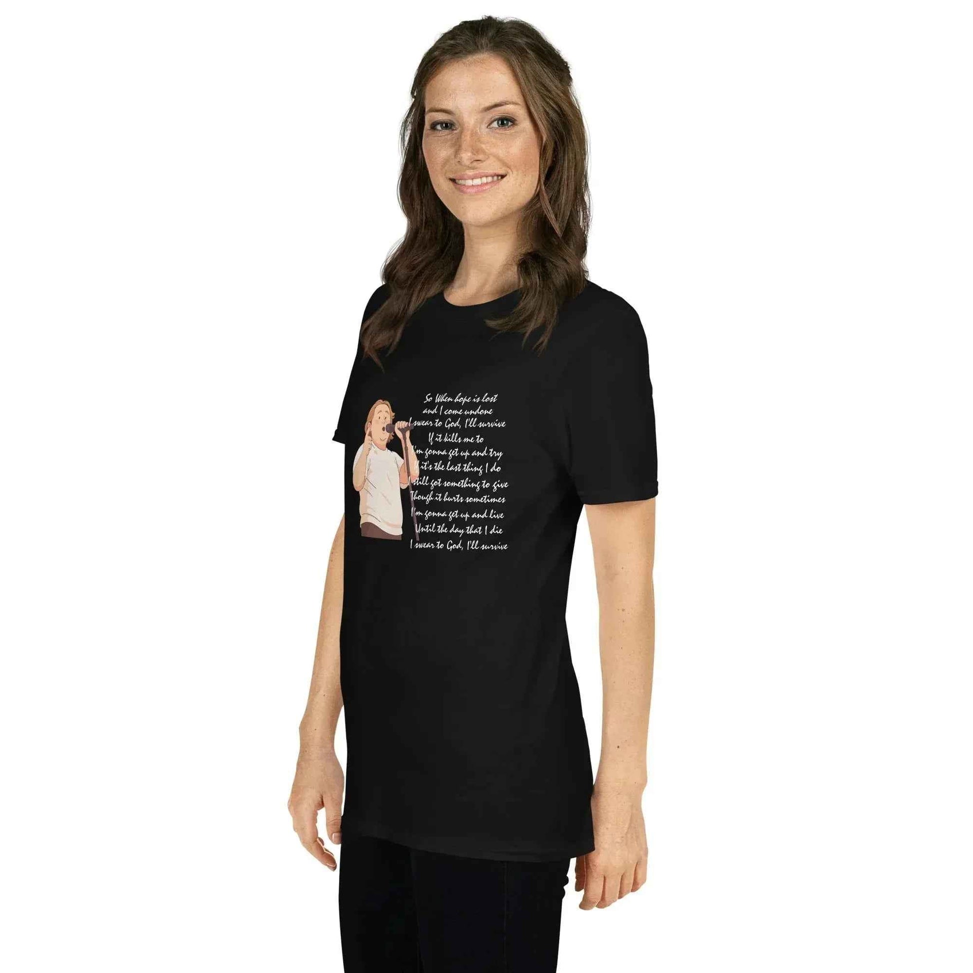 Lewis Capaldi Survive Lyrics Shirt - Unisex T-Shirt for Music Lovers, Soft & Comfortable alcyone213k