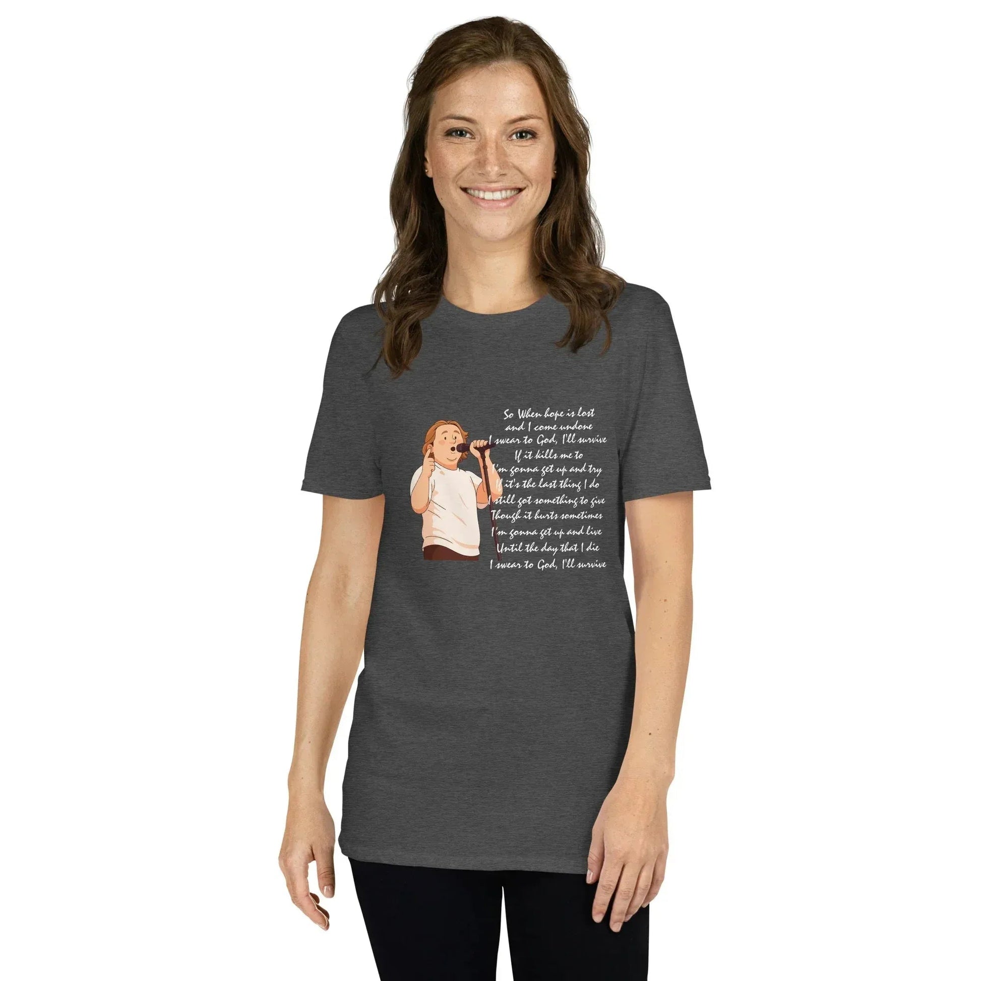 Lewis Capaldi Survive Lyrics Shirt - Unisex T-Shirt for Music Lovers, Soft & Comfortable alcyone213k