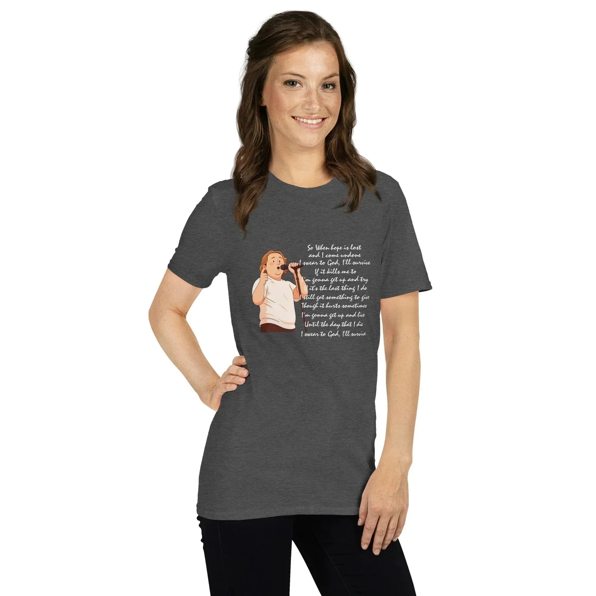 Lewis Capaldi Survive Lyrics Shirt - Unisex T-Shirt for Music Lovers, Soft & Comfortable alcyone213k