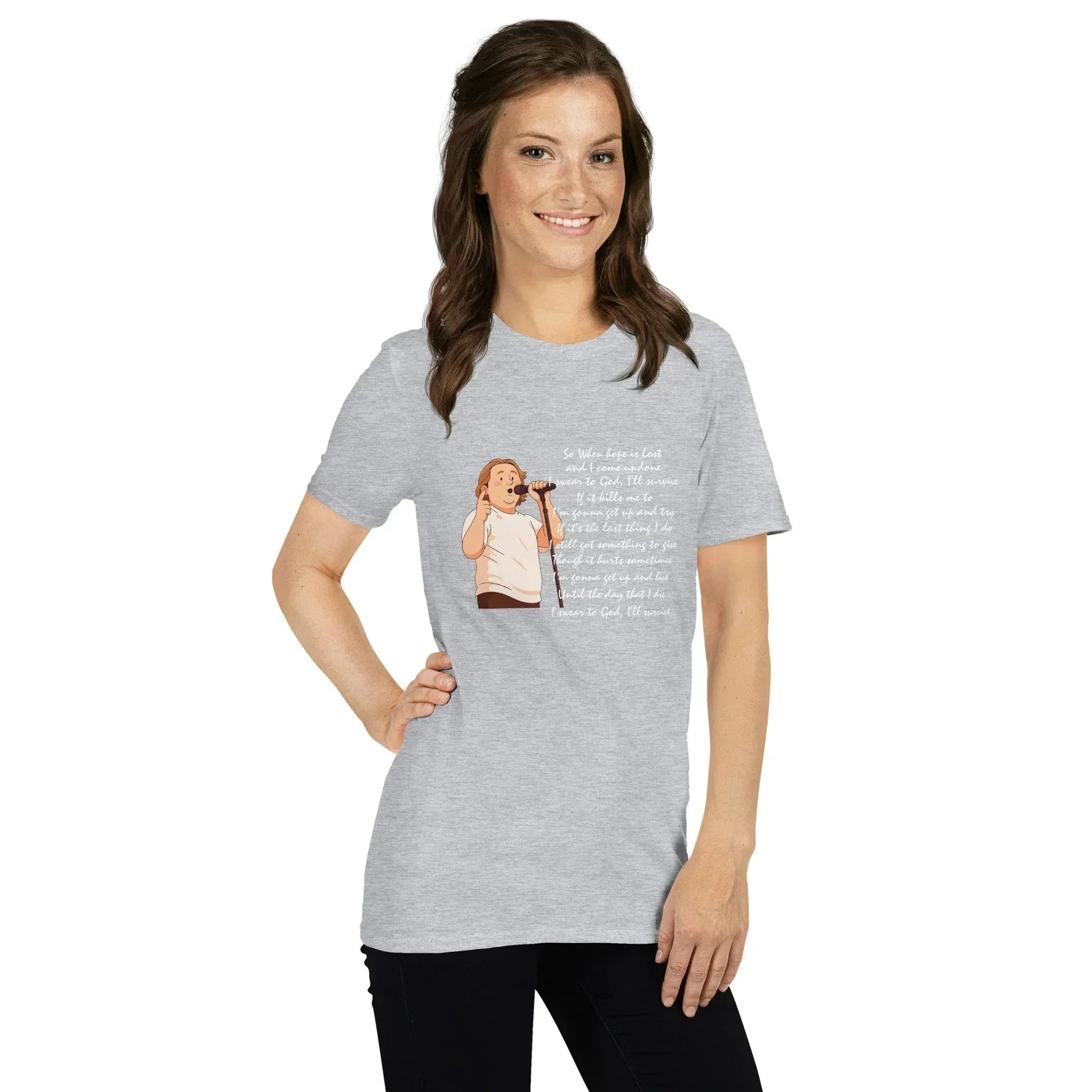 Lewis Capaldi Survive Lyrics Shirt - Unisex T-Shirt for Music Lovers, Soft & Comfortable alcyone213k
