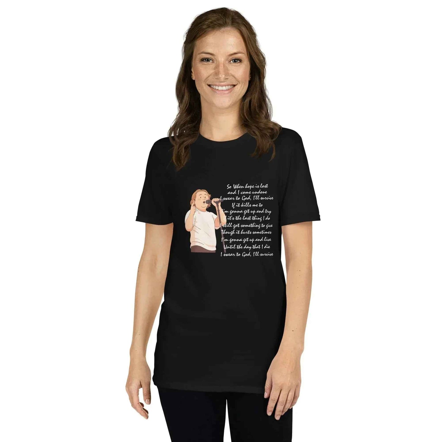 Lewis Capaldi Survive Lyrics Shirt - Unisex T-Shirt for Music Lovers, Soft & Comfortable alcyone213k