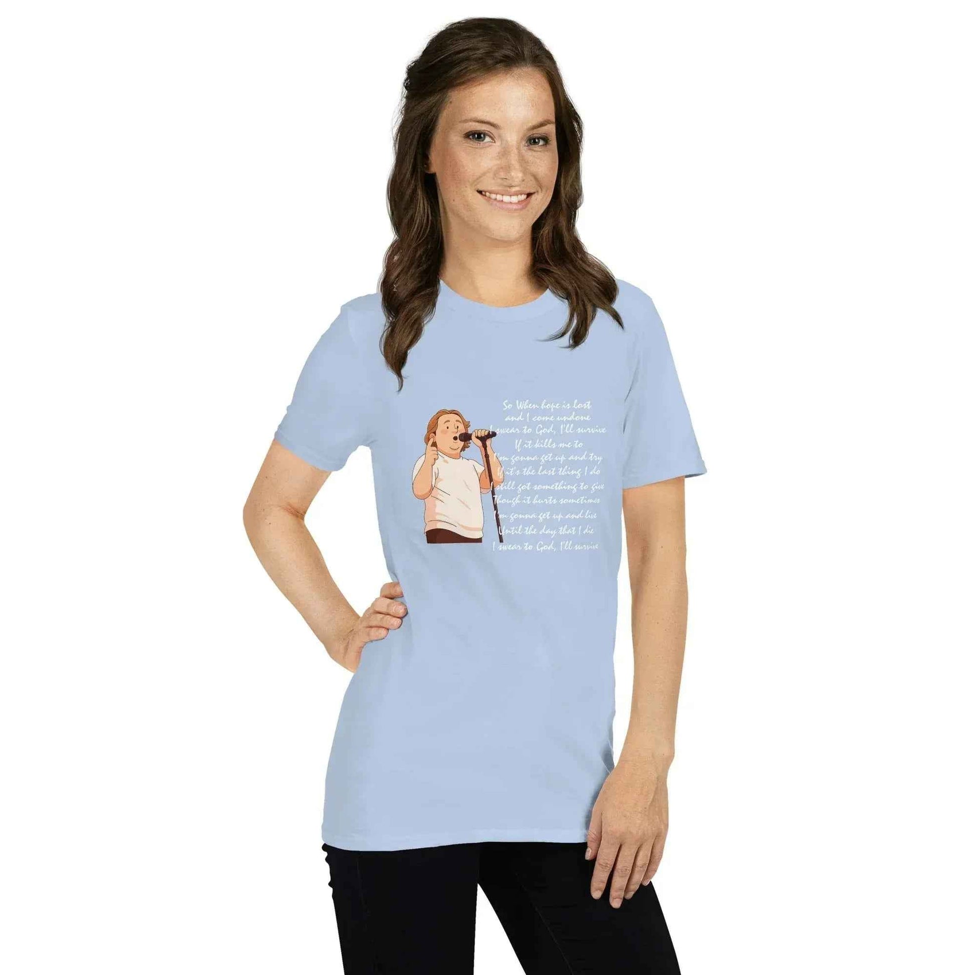 Lewis Capaldi Survive Lyrics Shirt - Unisex T-Shirt for Music Lovers, Soft & Comfortable alcyone213k