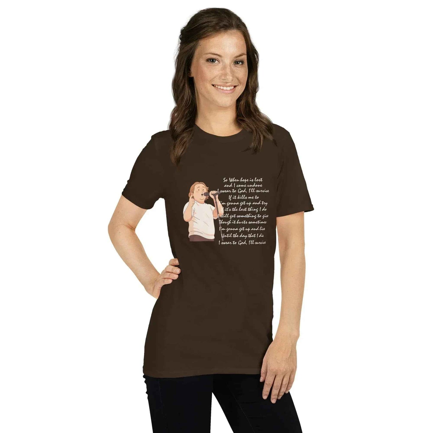 Lewis Capaldi Survive Lyrics Shirt - Unisex T-Shirt for Music Lovers, Soft & Comfortable alcyone213k