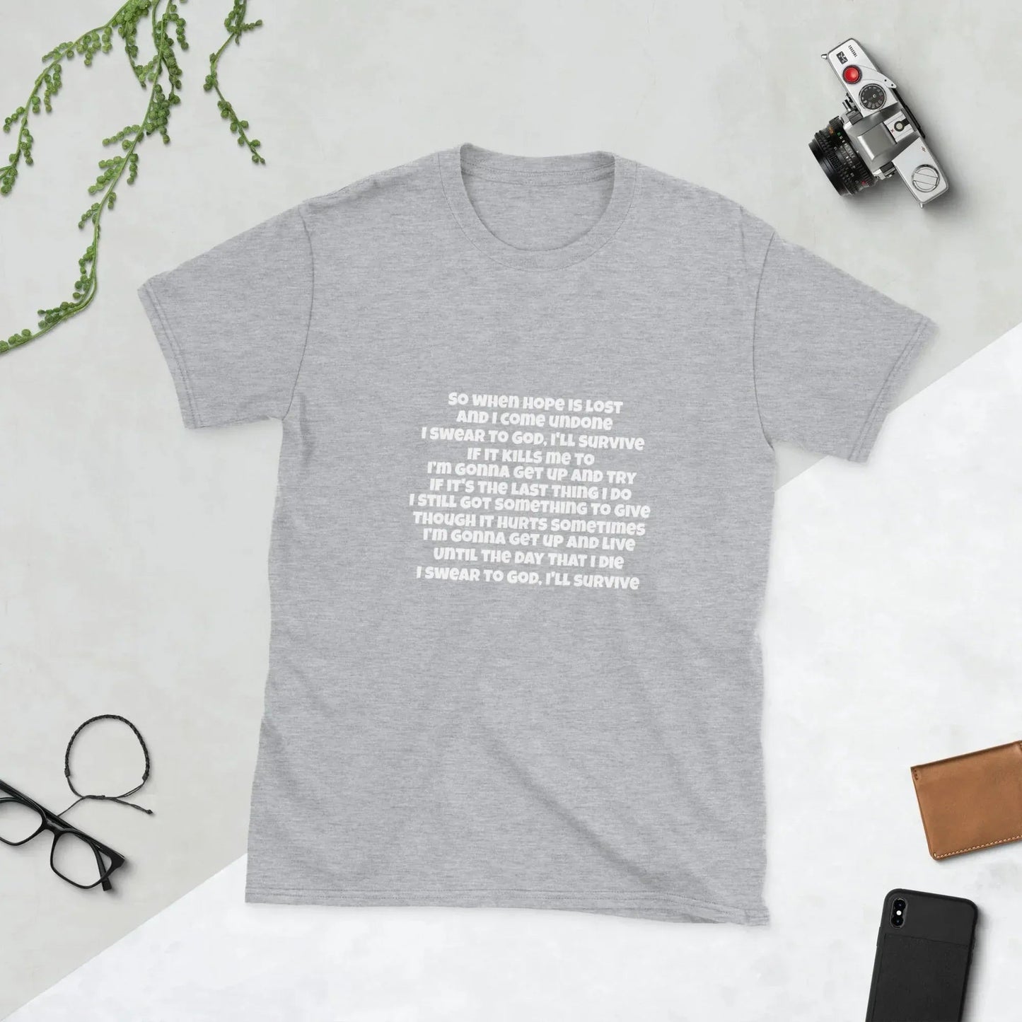 Lewis Capaldi Survive Lyrics T-Shirt | Unisex Cotton Music Apparel alcyone213k