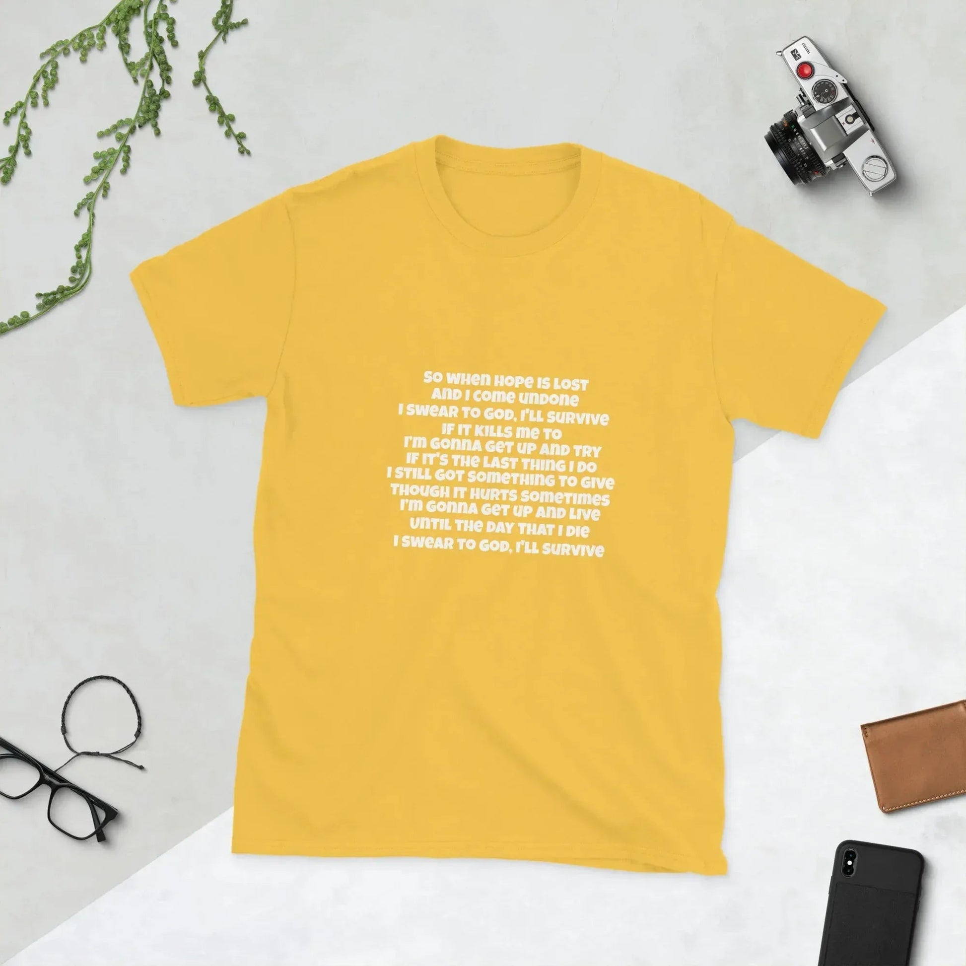 Lewis Capaldi Survive Lyrics T-Shirt | Unisex Cotton Music Apparel alcyone213k