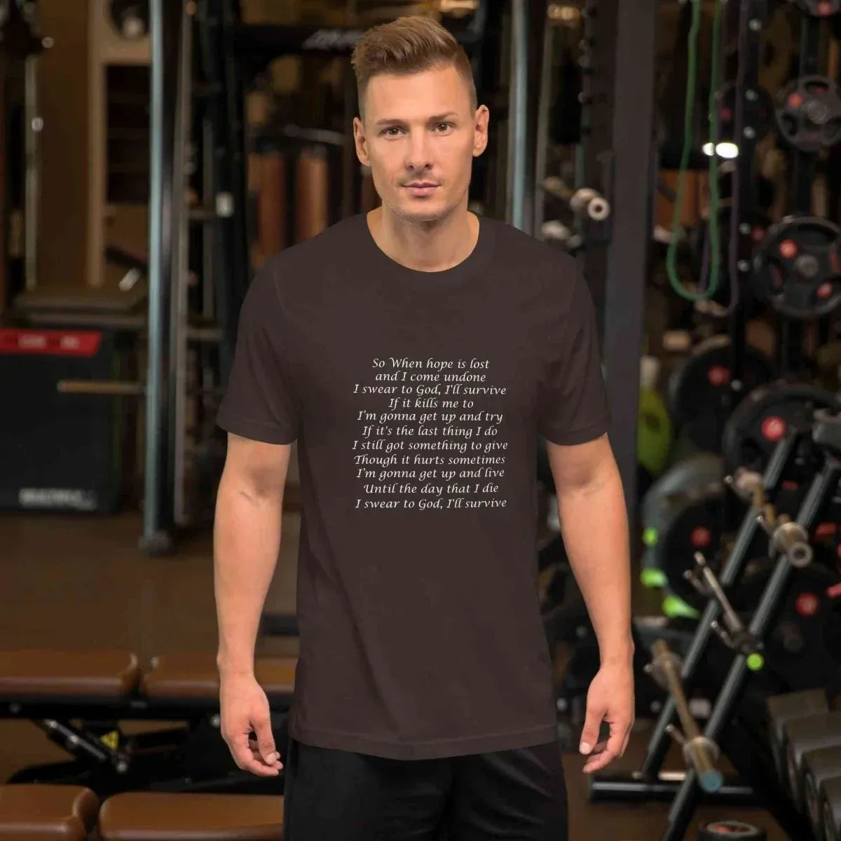 Lewis Capaldi Survive Lyrics T-Shirt – Unisex Cotton Music Apparel alcyone213k