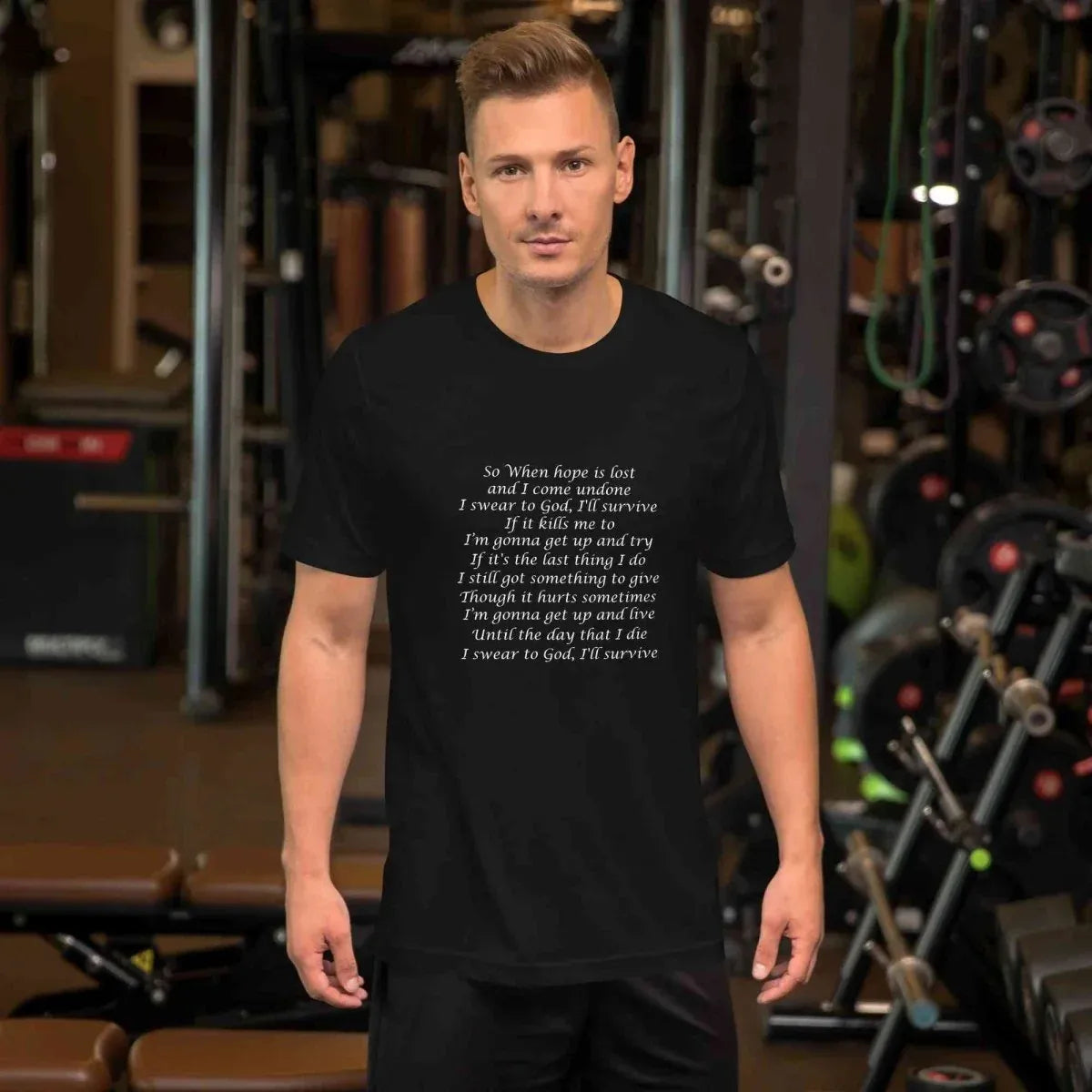 Lewis Capaldi Survive Lyrics T-Shirt – Unisex Cotton Music Apparel alcyone213k