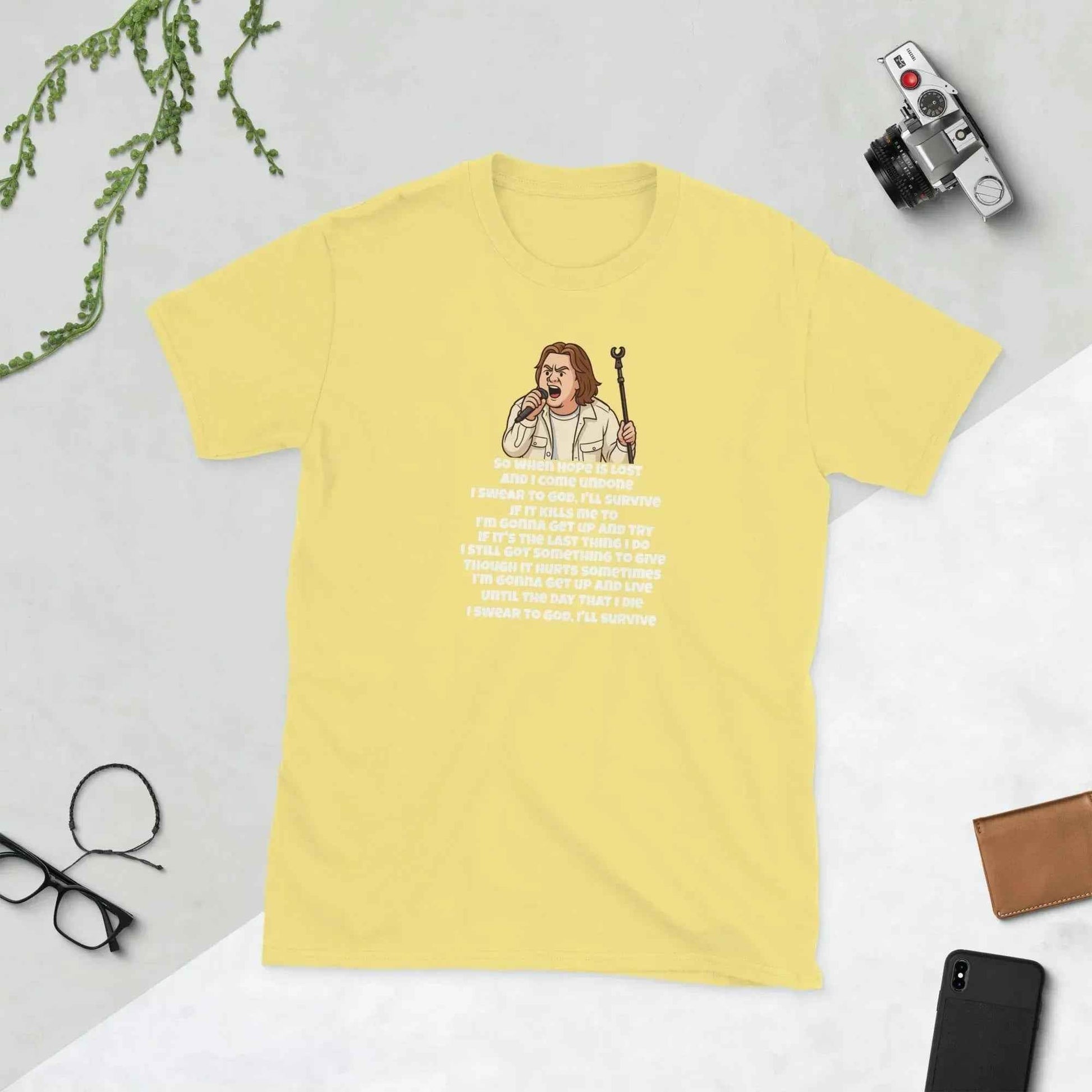 Lewis Capaldi Survive Lyrics T-Shirt | Unisex Cotton Blend Music Tee alcyone213k