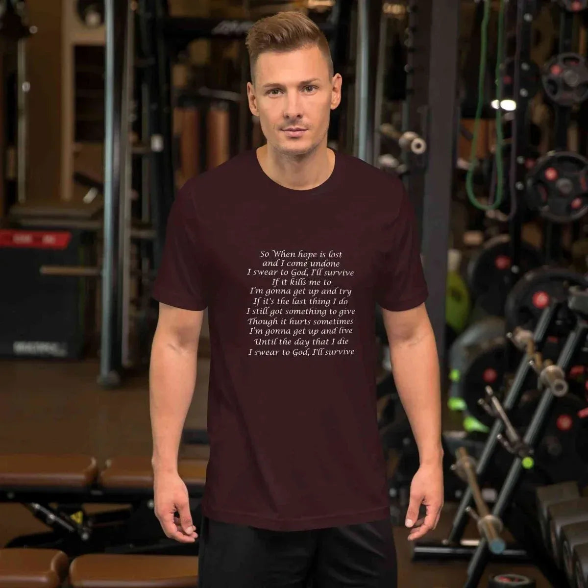 Lewis Capaldi Survive Lyrics T-Shirt – Unisex Cotton Music Apparel alcyone213k