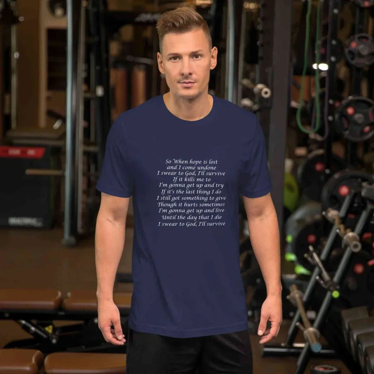 Lewis Capaldi Survive Lyrics T-Shirt – Unisex Cotton Music Apparel alcyone213k