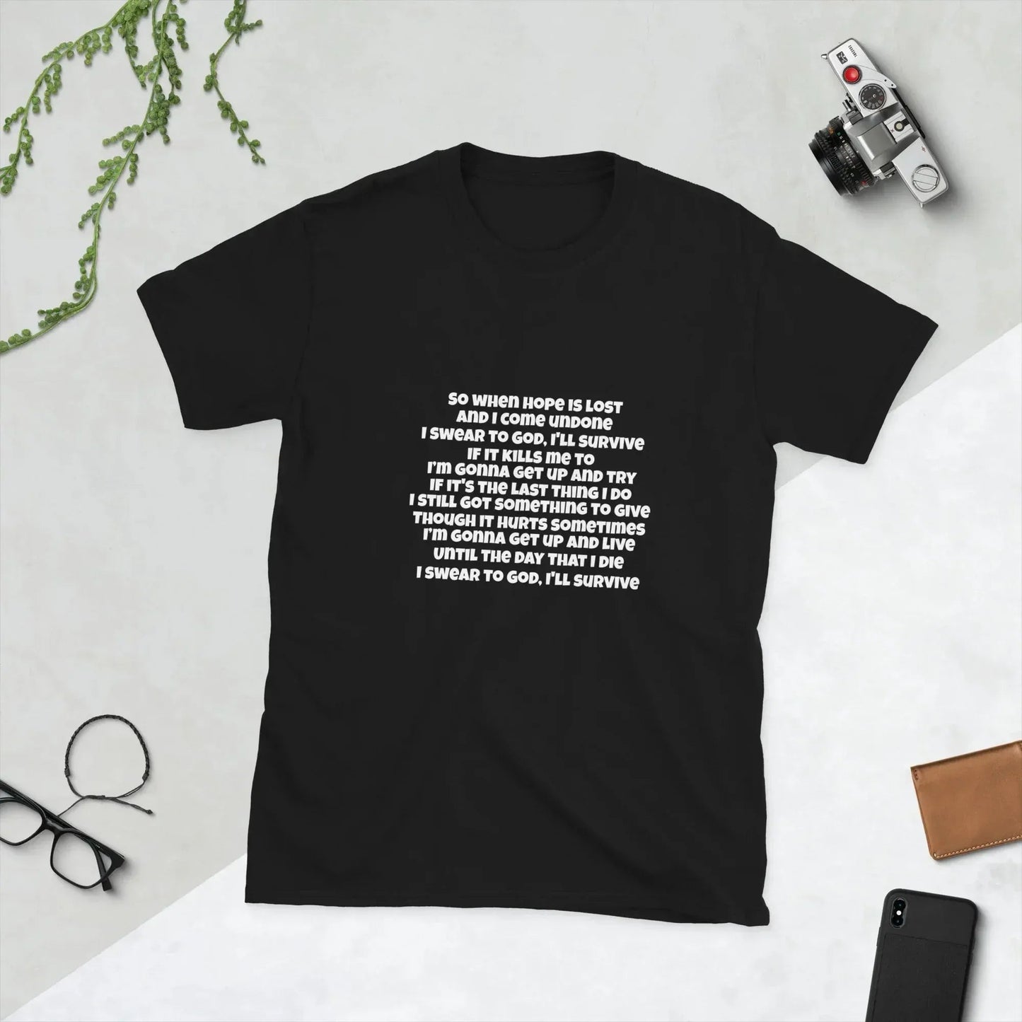 Lewis Capaldi Survive Lyrics T-Shirt | Unisex Cotton Music Apparel alcyone213k