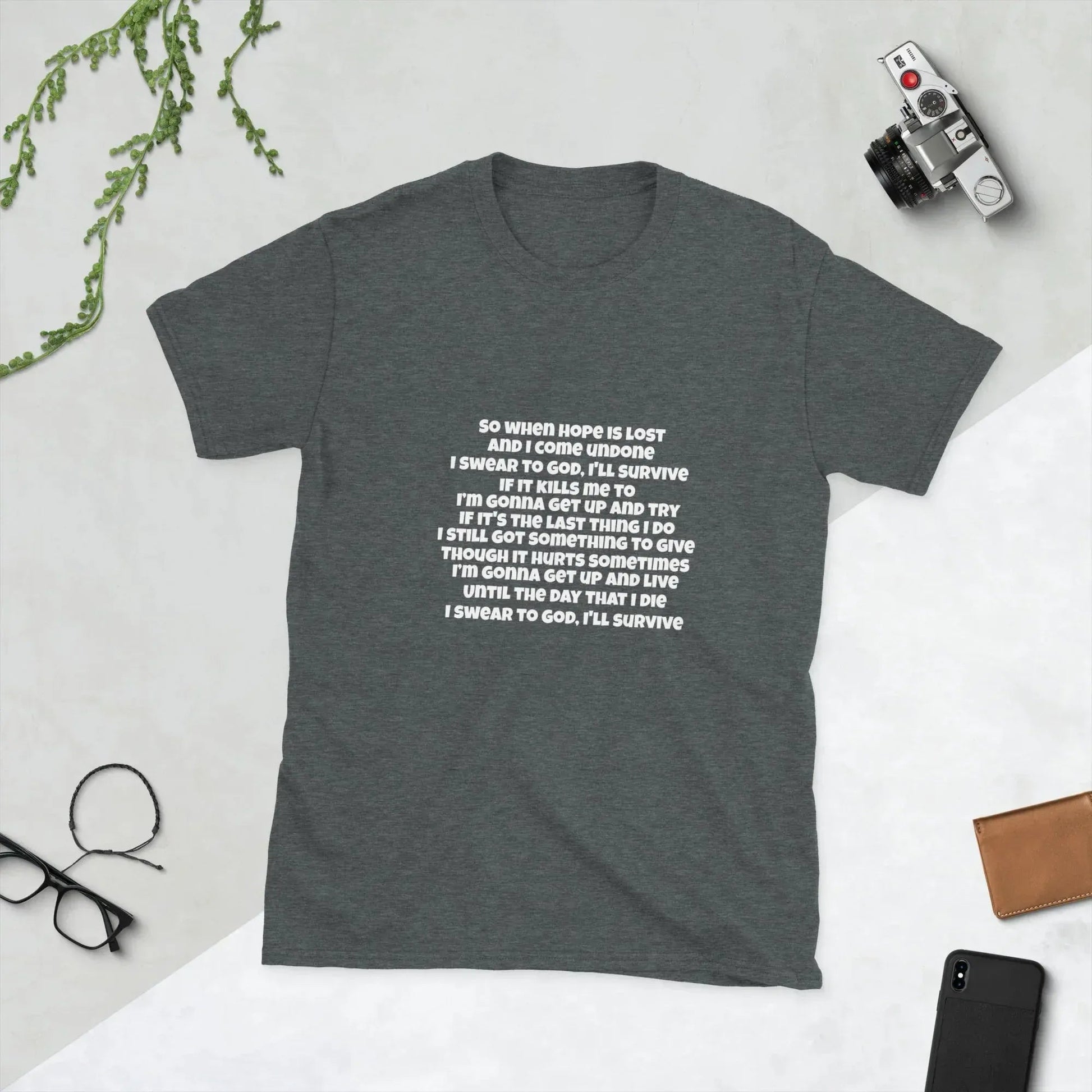 Lewis Capaldi Survive Lyrics T-Shirt | Unisex Cotton Music Apparel alcyone213k