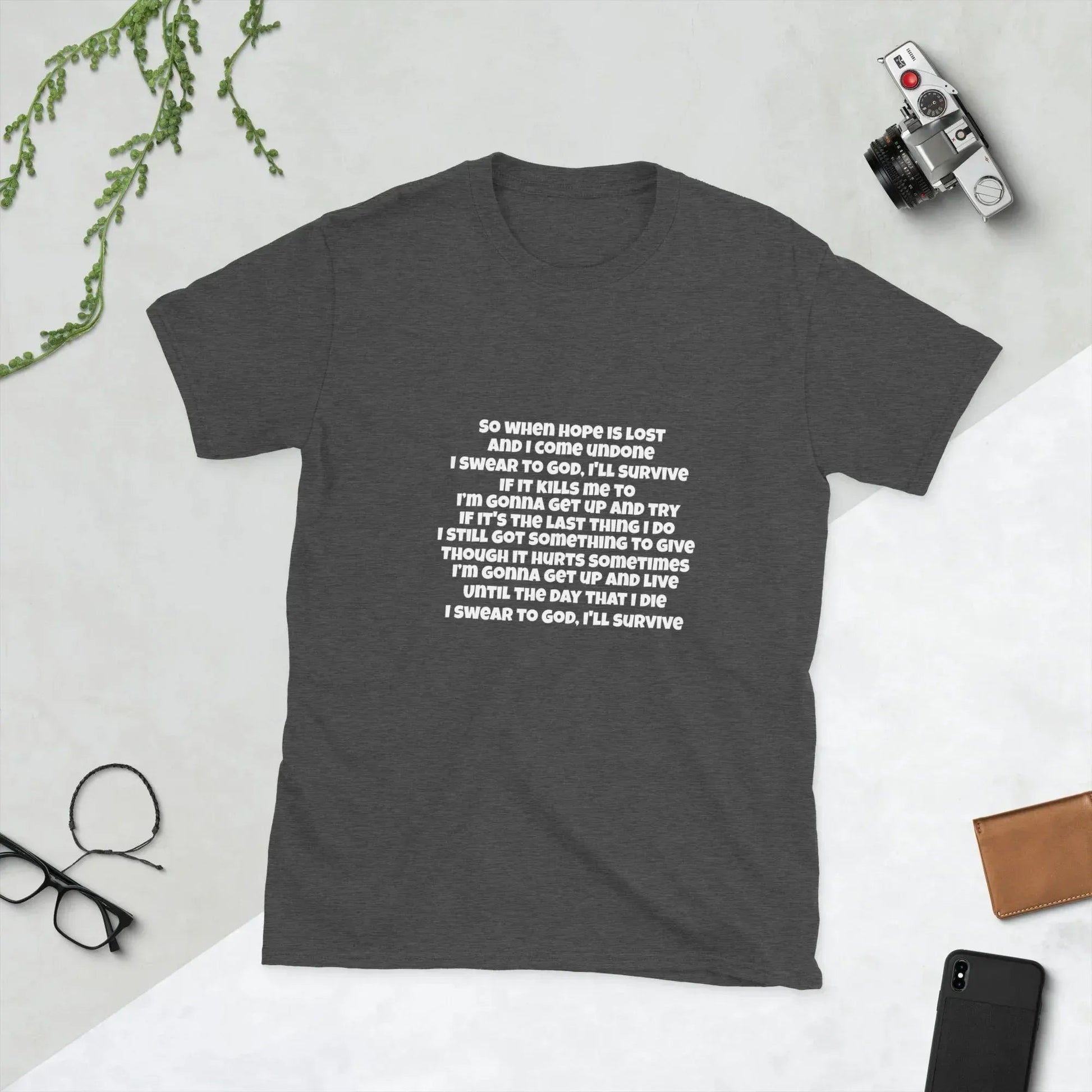 Lewis Capaldi Survive Lyrics T-Shirt | Unisex Cotton Music Apparel alcyone213k