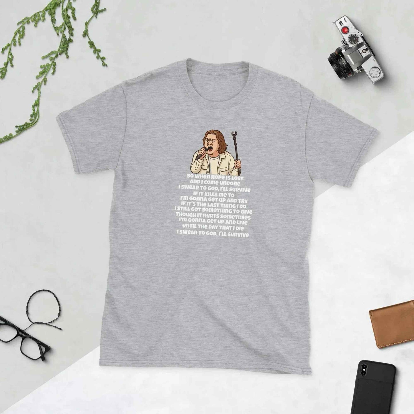 Lewis Capaldi Survive Lyrics T-Shirt | Unisex Cotton Blend Music Tee alcyone213k