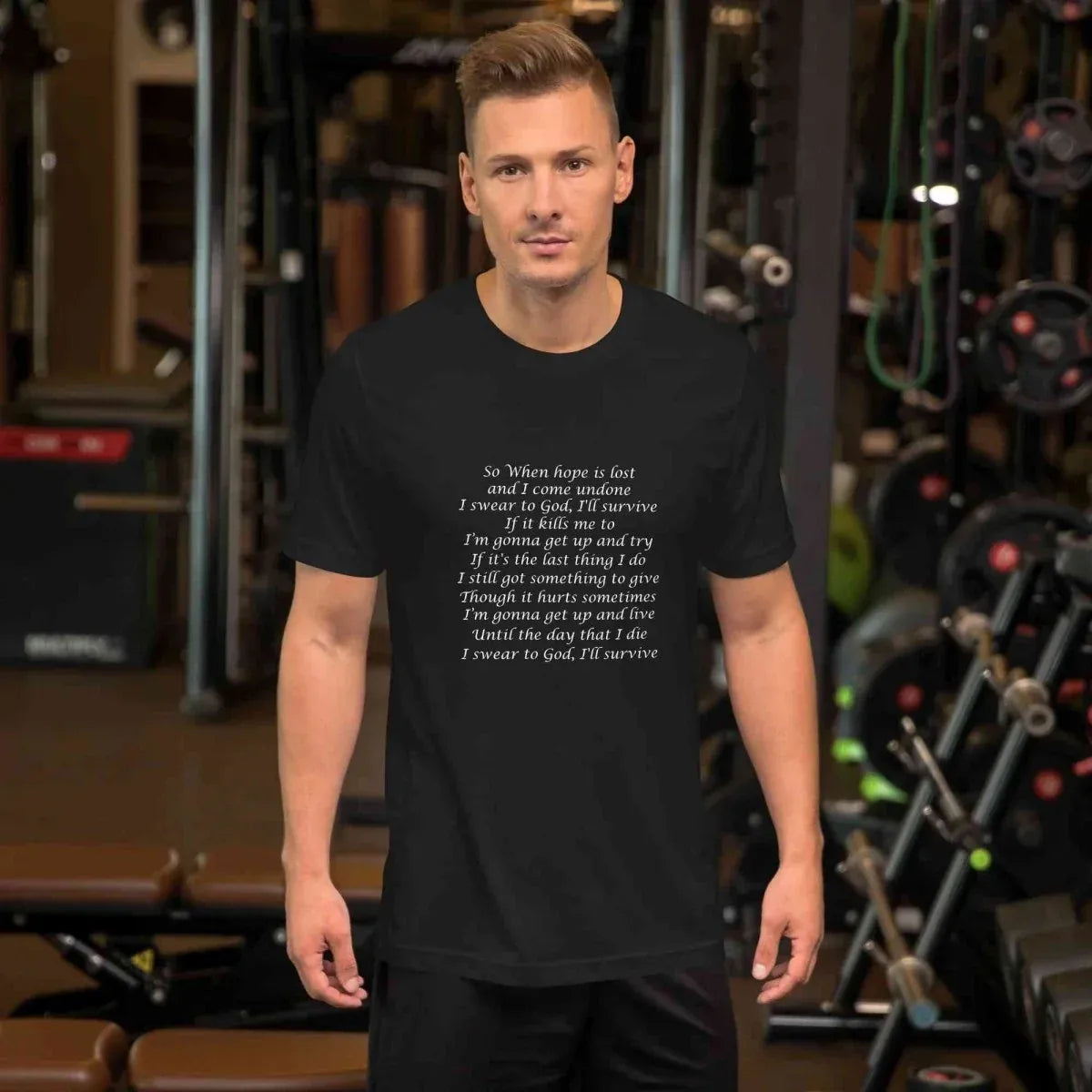Lewis Capaldi Survive Lyrics T-Shirt – Unisex Cotton Music Apparel alcyone213k