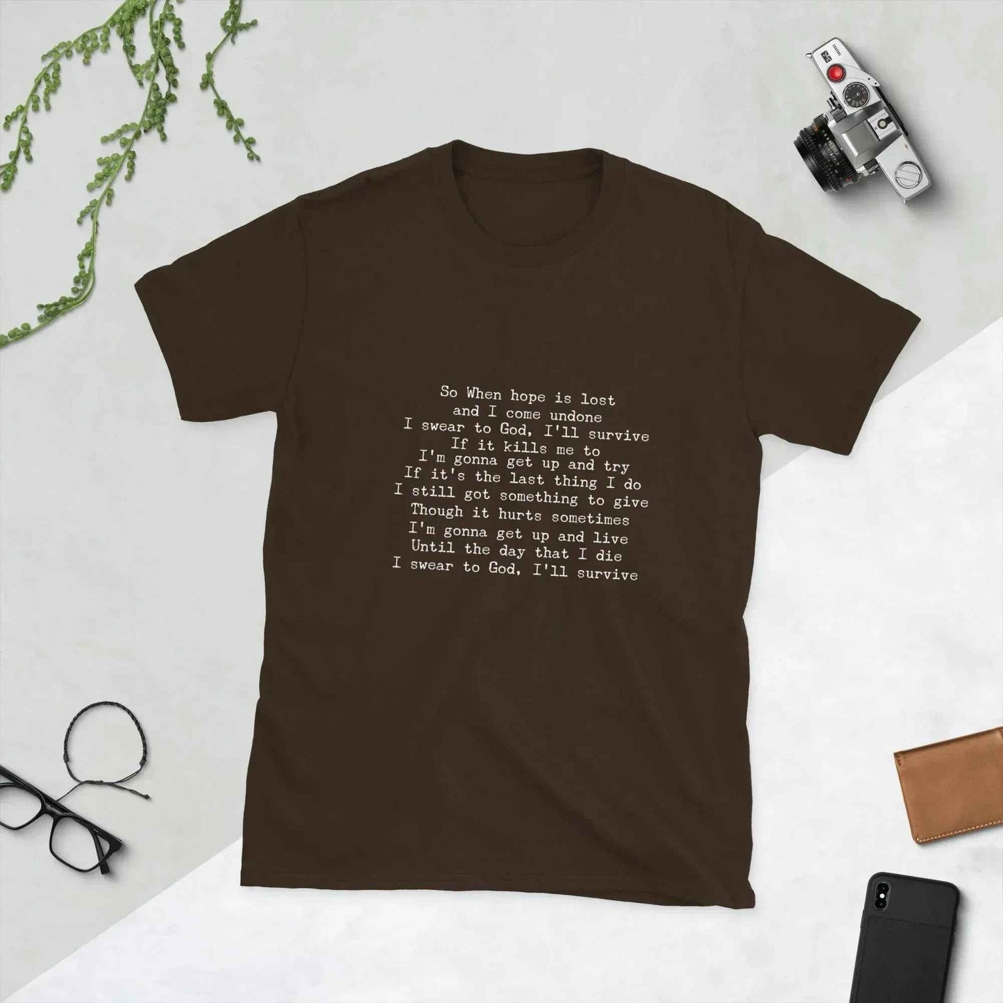 Lewis Capaldi Survive Lyrics T-Shirt - Unisex Cotton Tee alcyone213k