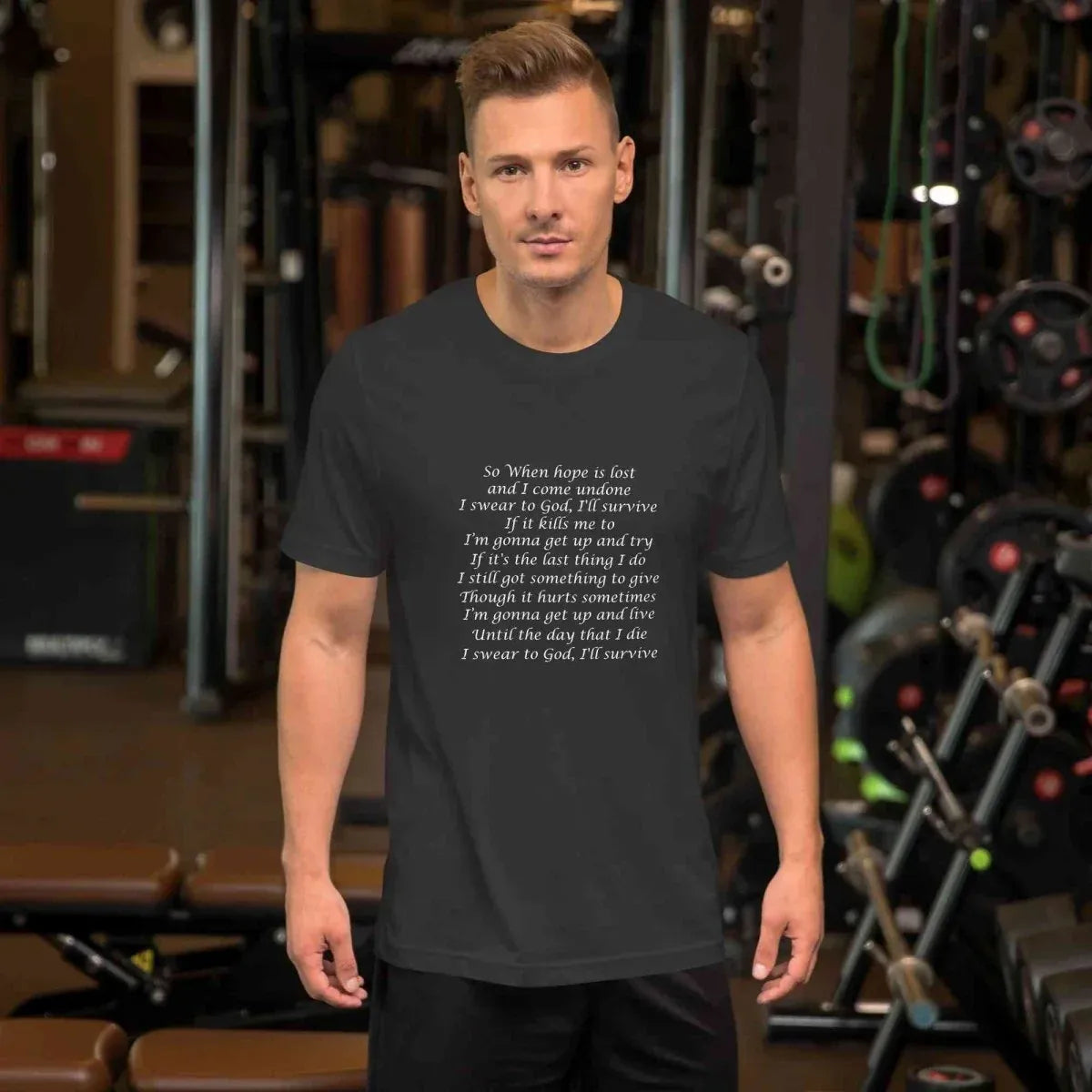 Lewis Capaldi Survive Lyrics T-Shirt – Unisex Cotton Music Apparel alcyone213k