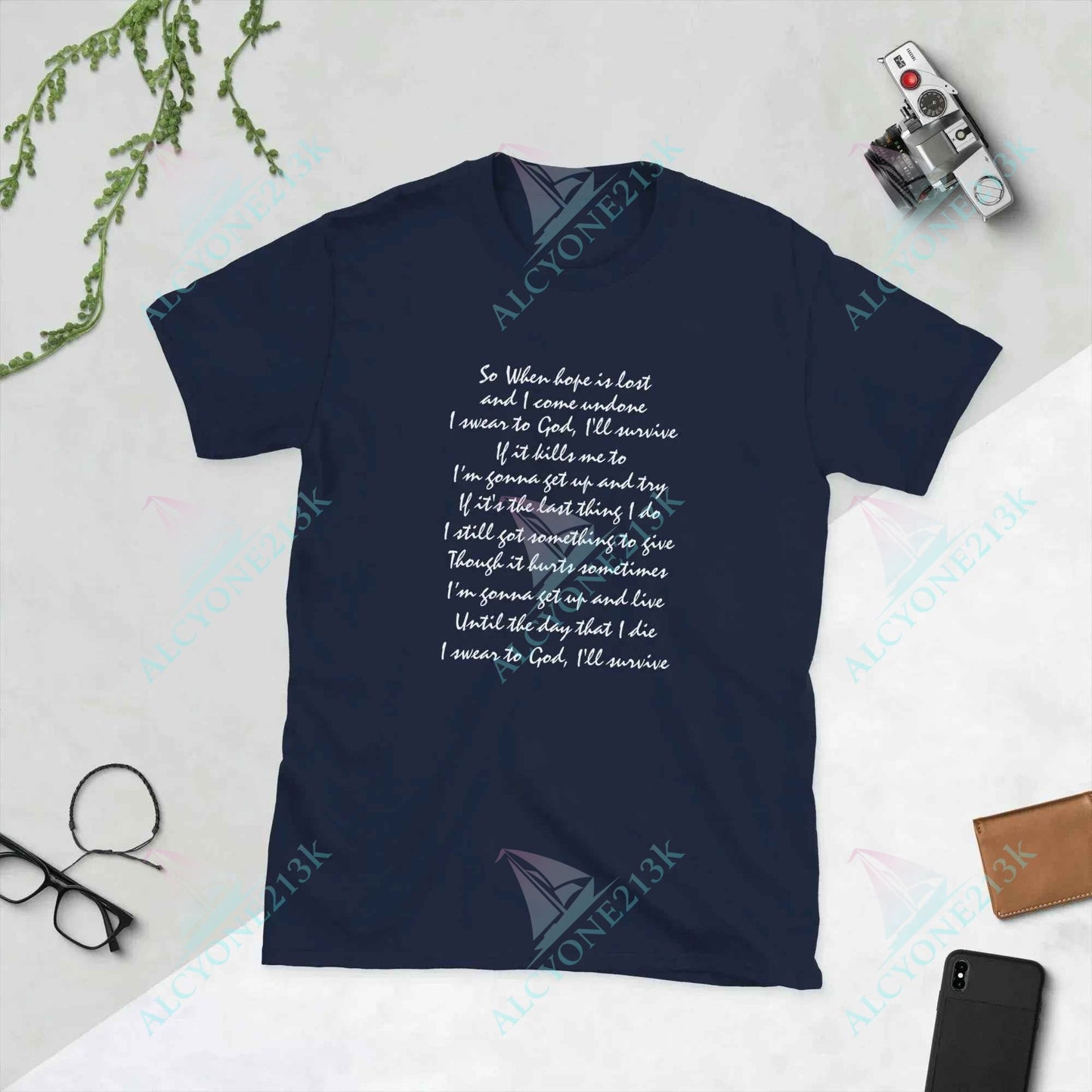 Lewis Capaldi 'Survive' Lyrics T-Shirt | Unisex Cotton Graphic Tee alcyone213k