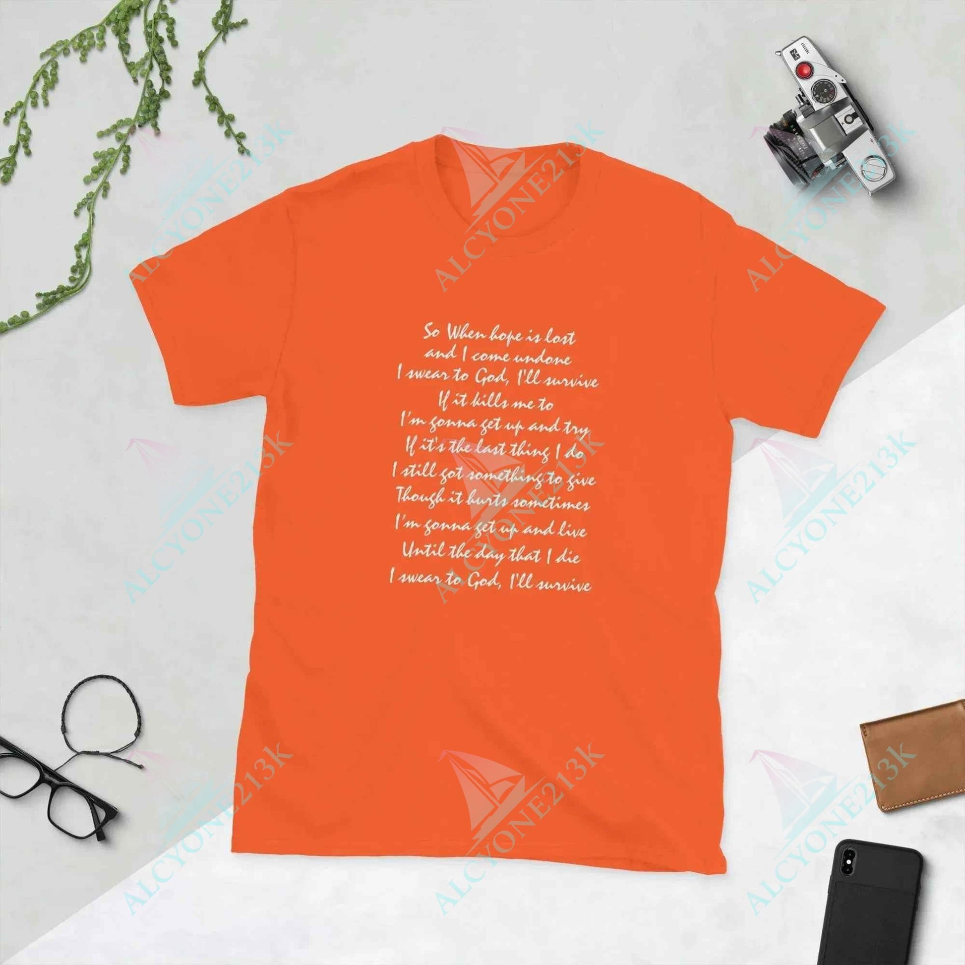 Lewis Capaldi 'Survive' Lyrics T-Shirt | Unisex Cotton Graphic Tee alcyone213k