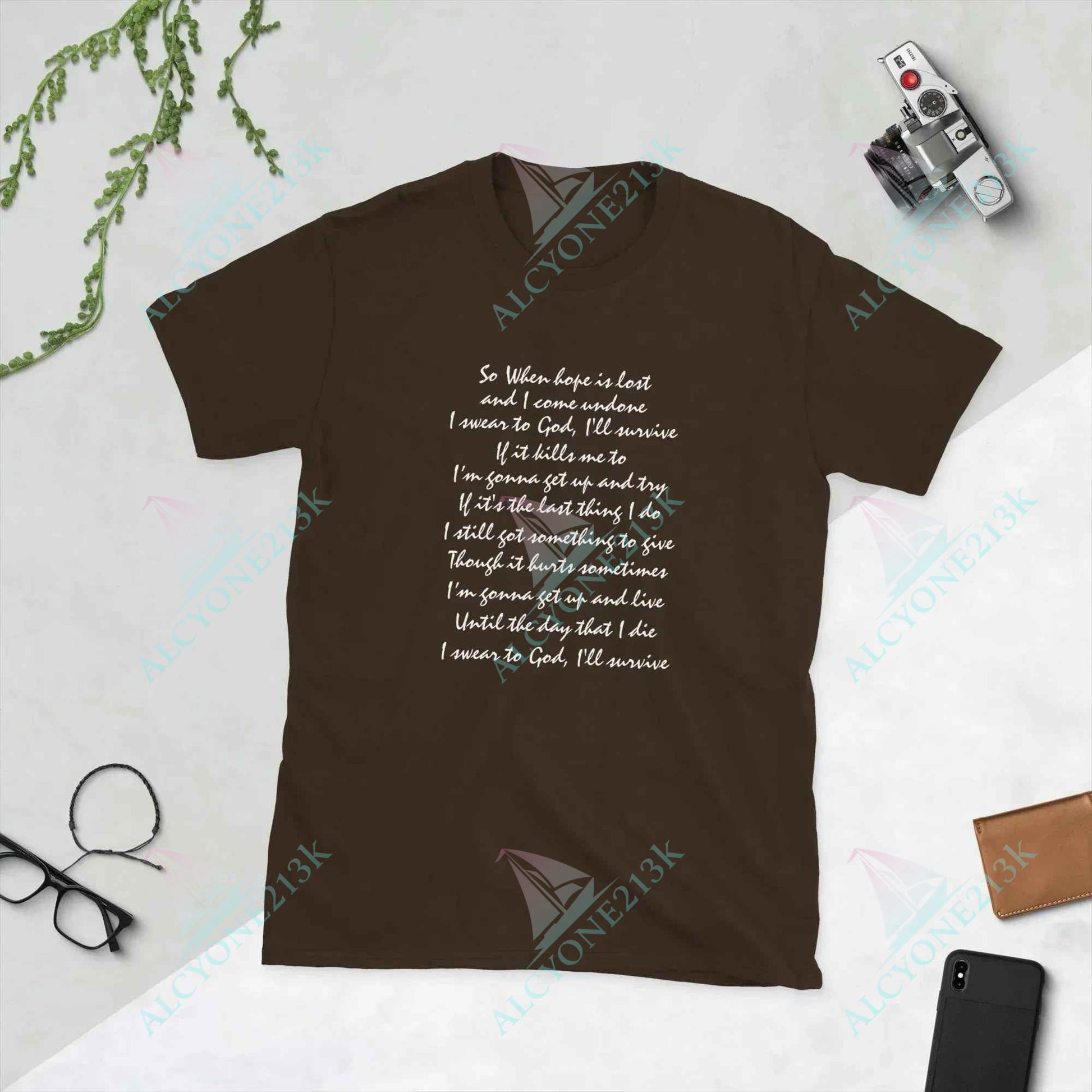 Lewis Capaldi 'Survive' Lyrics T-Shirt | Unisex Cotton Graphic Tee alcyone213k