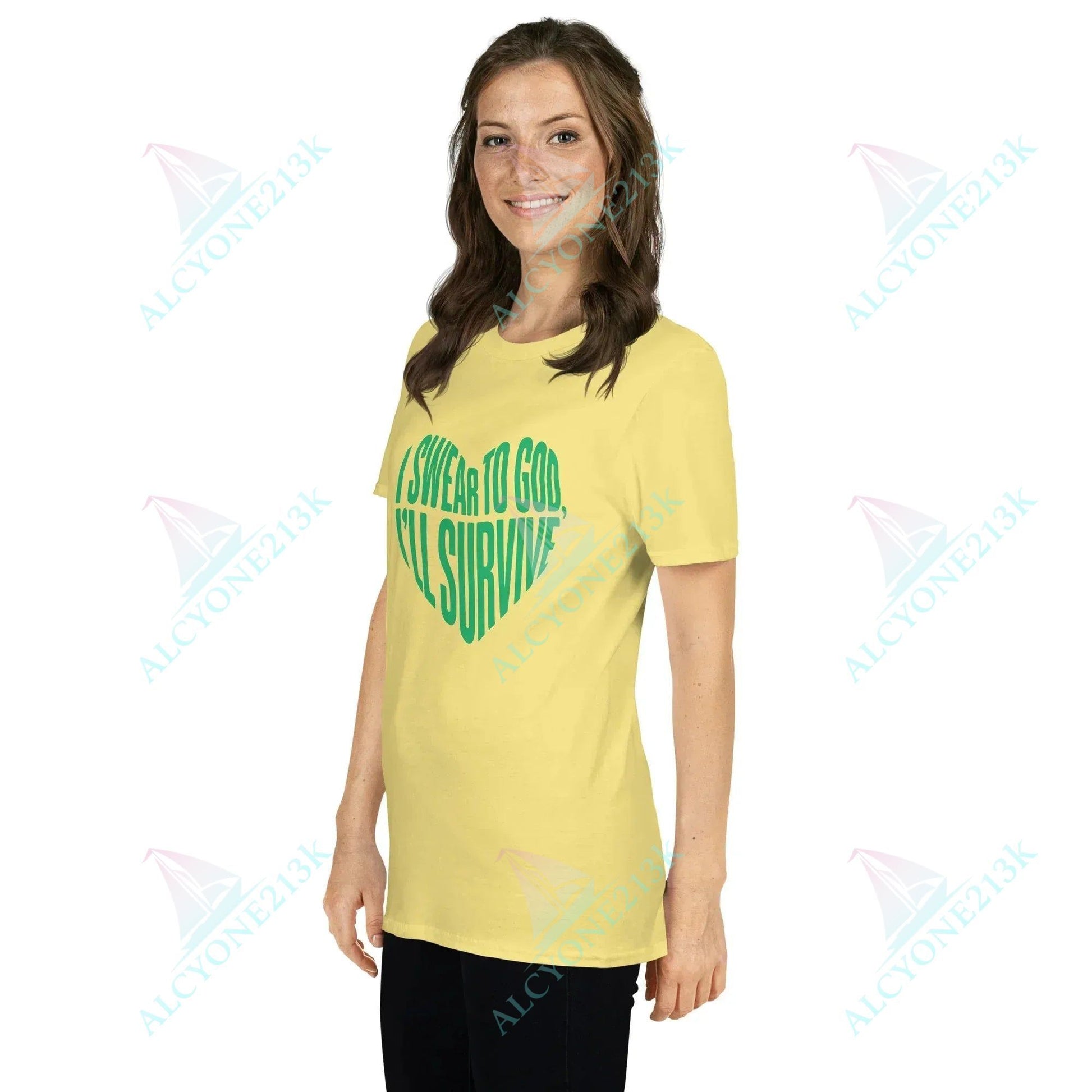 Lewis Capaldi Survive Lyrics T-Shirt | Unisex Cotton Graphic Tee alcyone213k