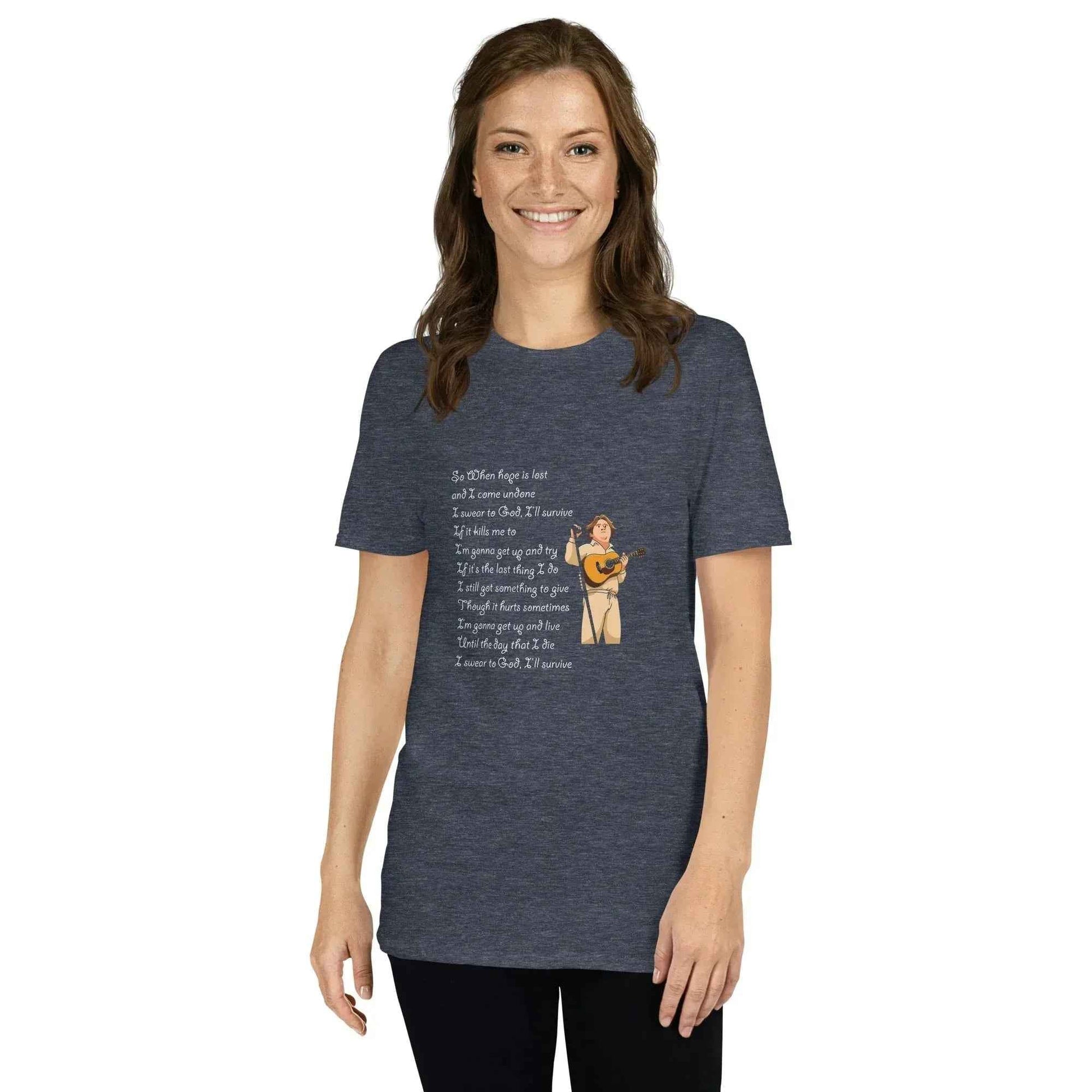 Lewis Capaldi Survive Lyrics Unisex T-Shirt | Alcyone213k alcyone213k