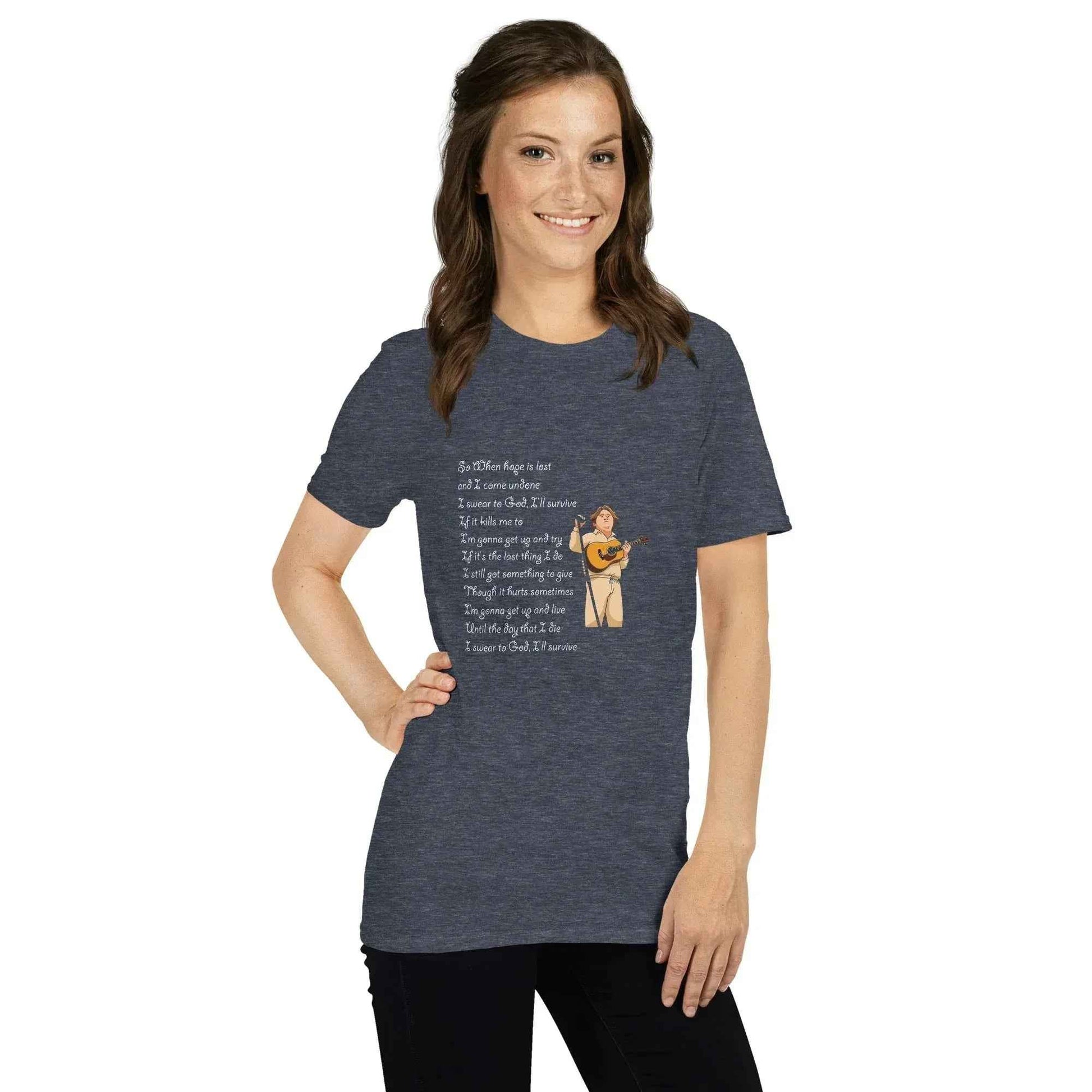 Lewis Capaldi Survive Lyrics Unisex T-Shirt | Alcyone213k alcyone213k