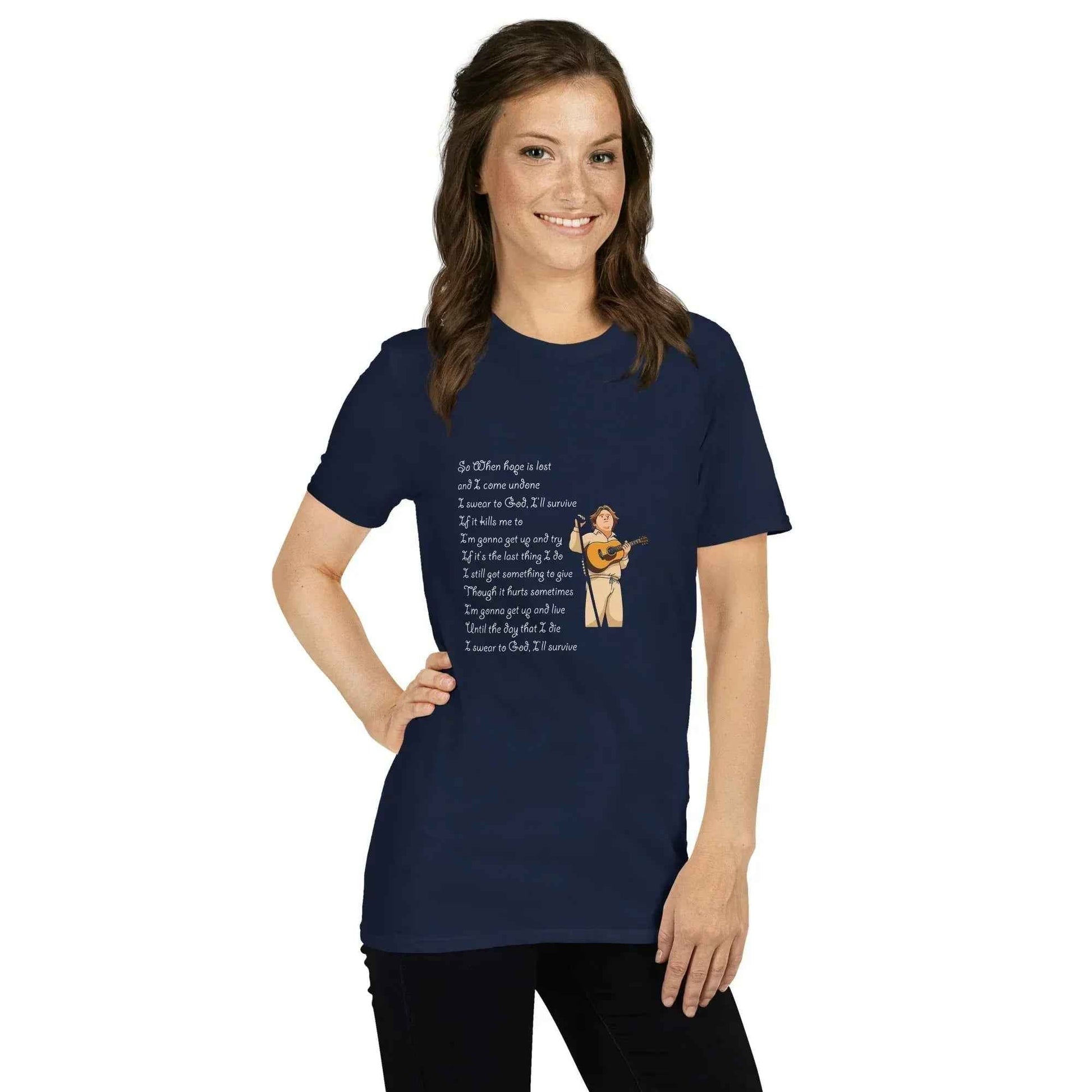 Lewis Capaldi Survive Lyrics Unisex T-Shirt | Alcyone213k alcyone213k