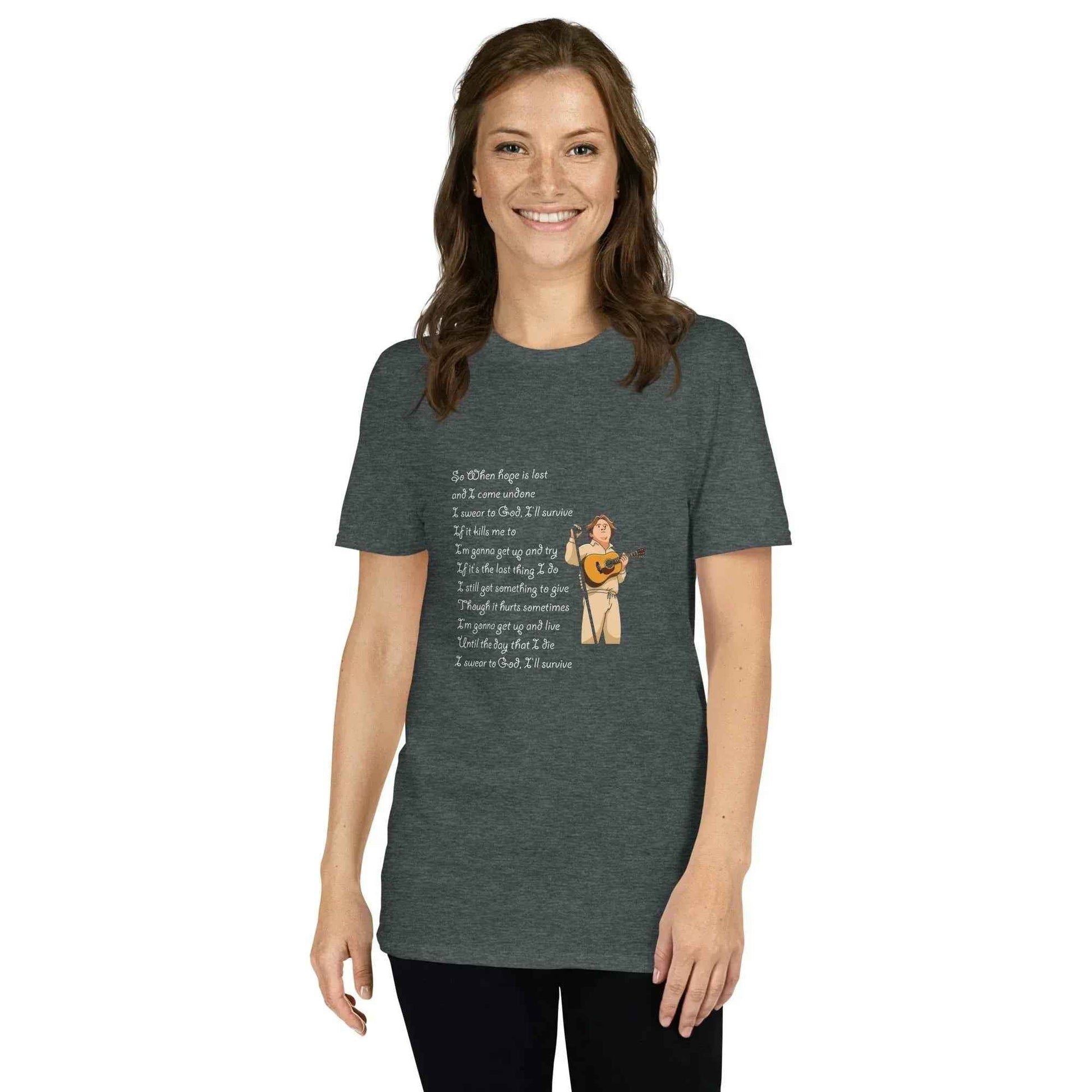 Lewis Capaldi Survive Lyrics Unisex T-Shirt | Alcyone213k alcyone213k