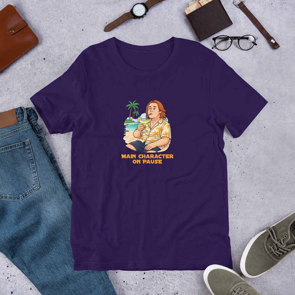 Lewis Capaldi T-Shirt - Main Character On Pause - Funny Quotes Unisex Design alcyone213k