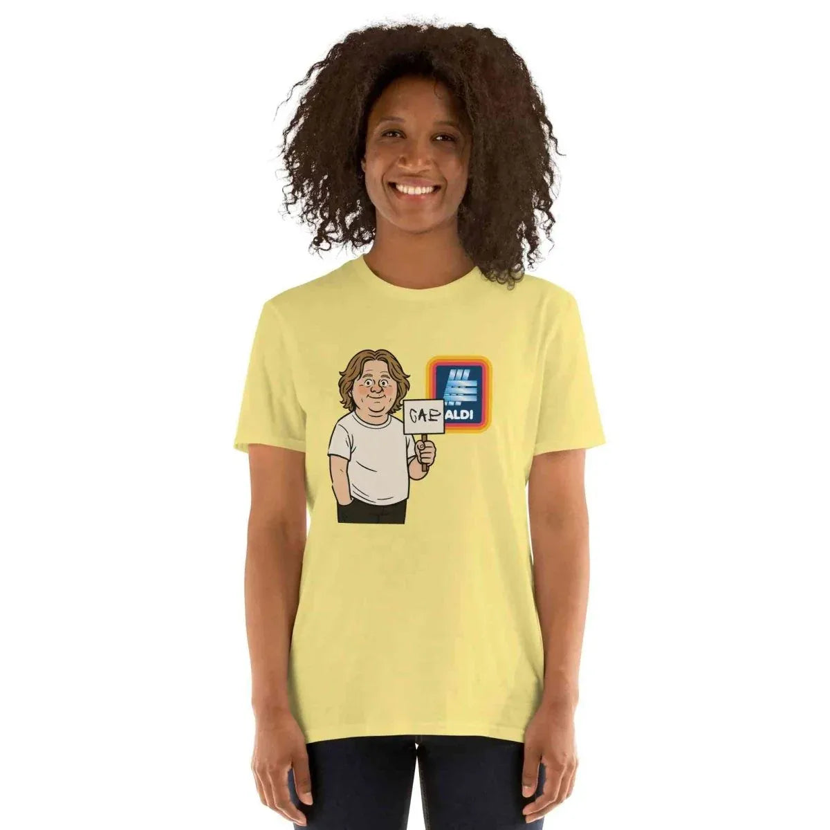 Lewis Capaldi Short Sleeve Unisex T-Shirt | Capaldi on Aldi alcyone213k